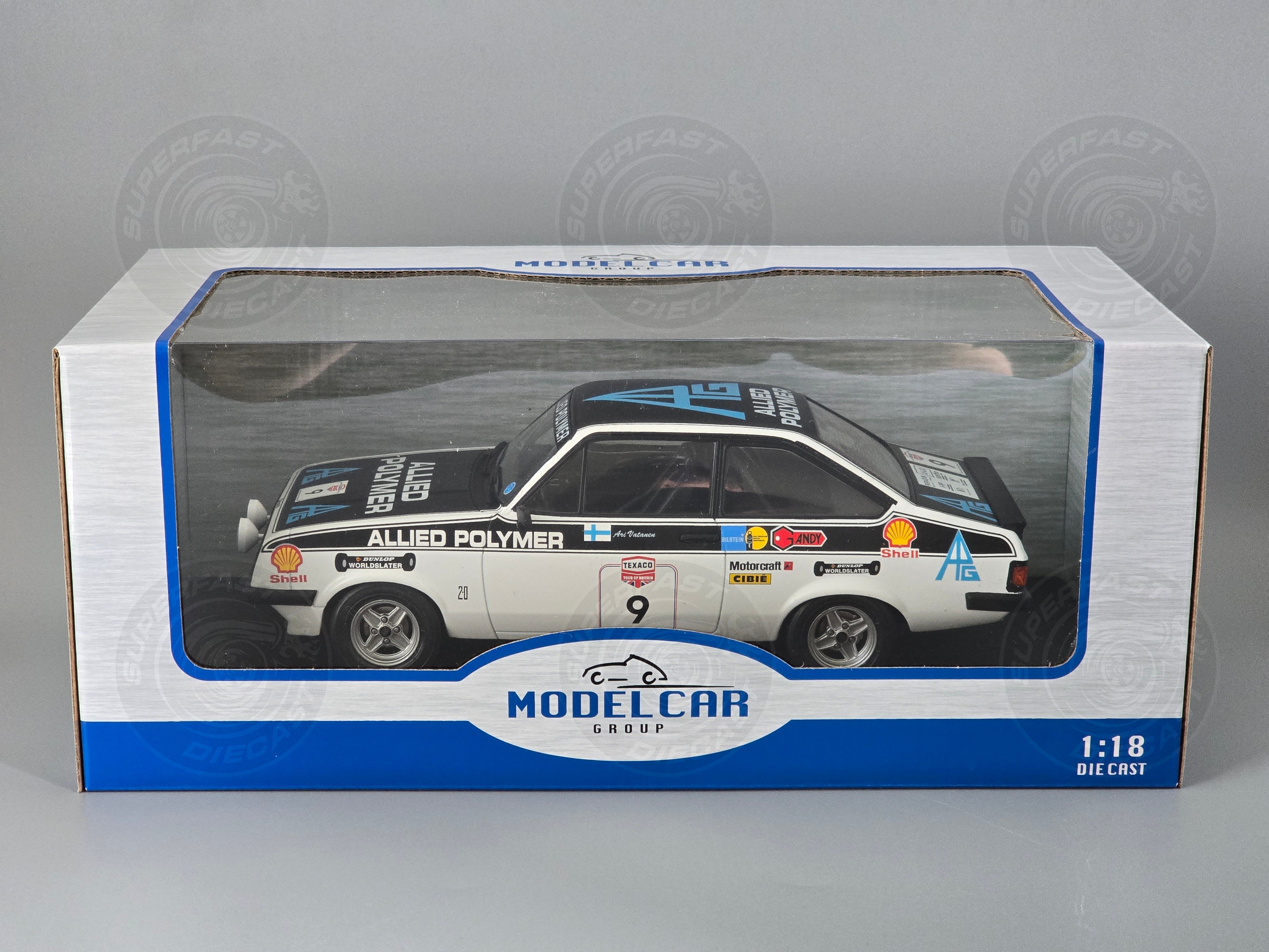 MCG 1:18 Scale Diecast MCG 1:18 Scale Diecast Ford Escort MK II RS 2000, FIA World Rally Championship, Tour of Great Britain, 1977, #9, - MCG18437R