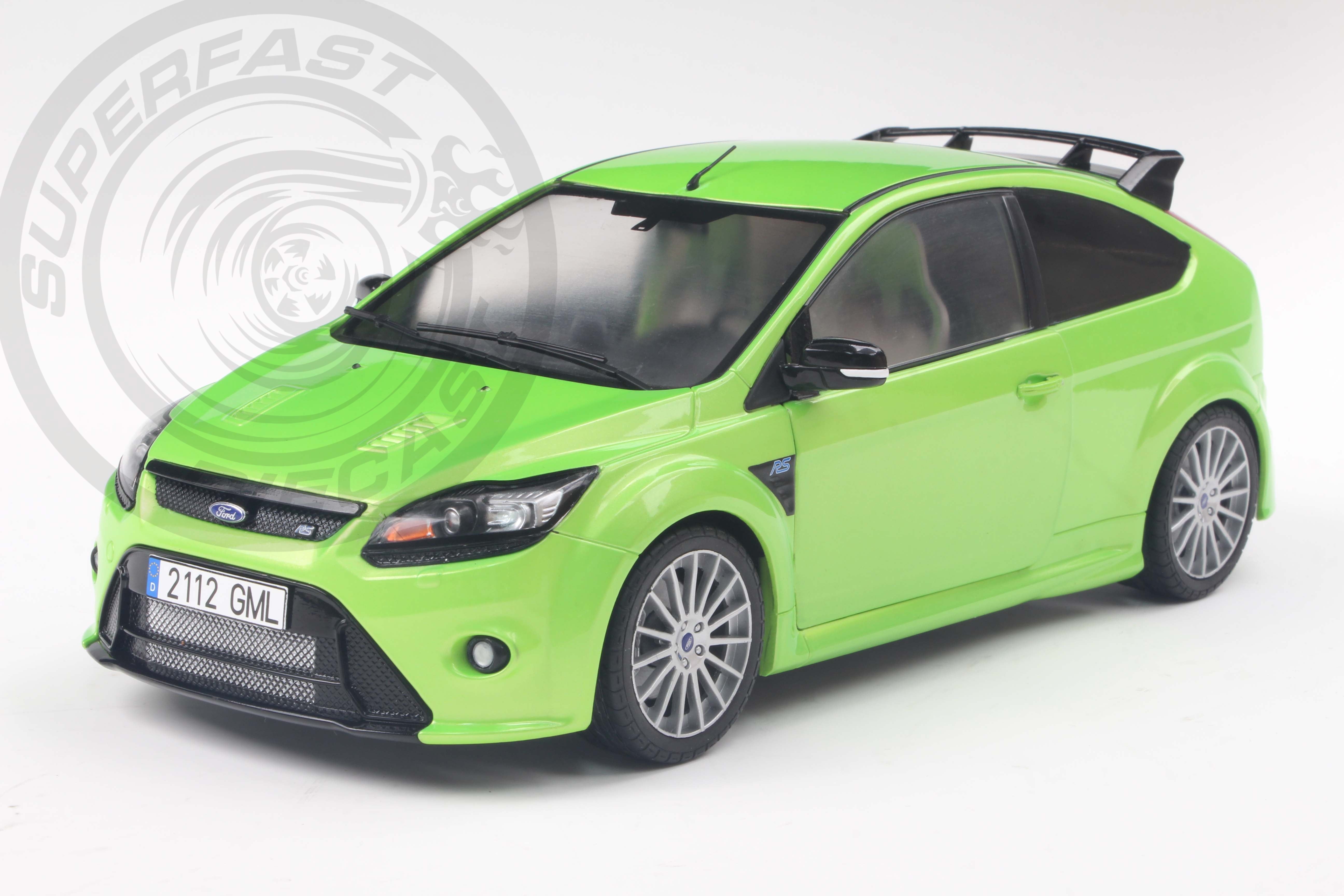 SOLIDO 1:18 Scale - 2009 Ford Focus RS Mk2 - Ultimate Green Metallic - S1813101