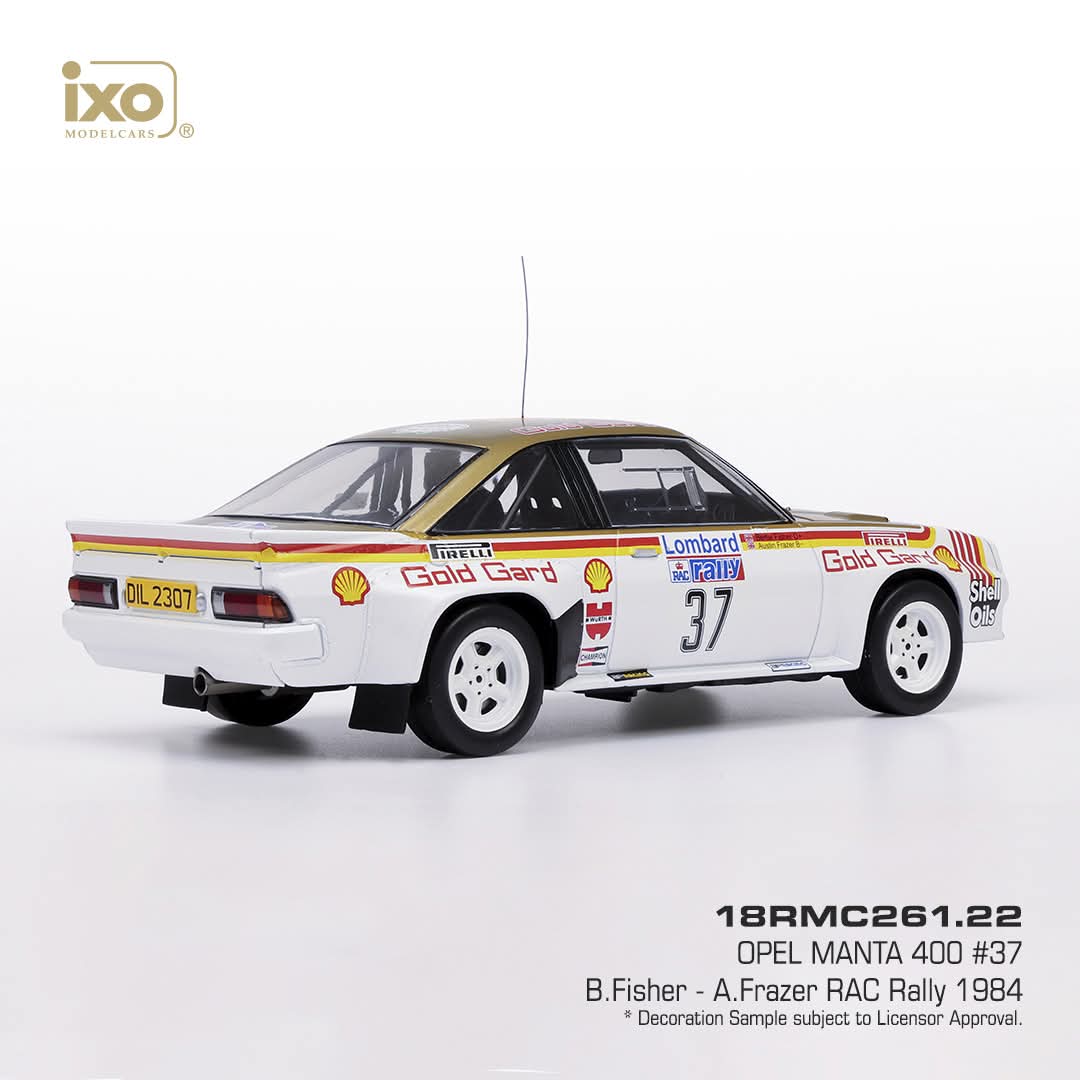 IXO 1:18 Diecast - Opel Manta 400, Rallye Manx, 1984, #37, B.Fisher/A.Frazer - IXO18RMC261.22