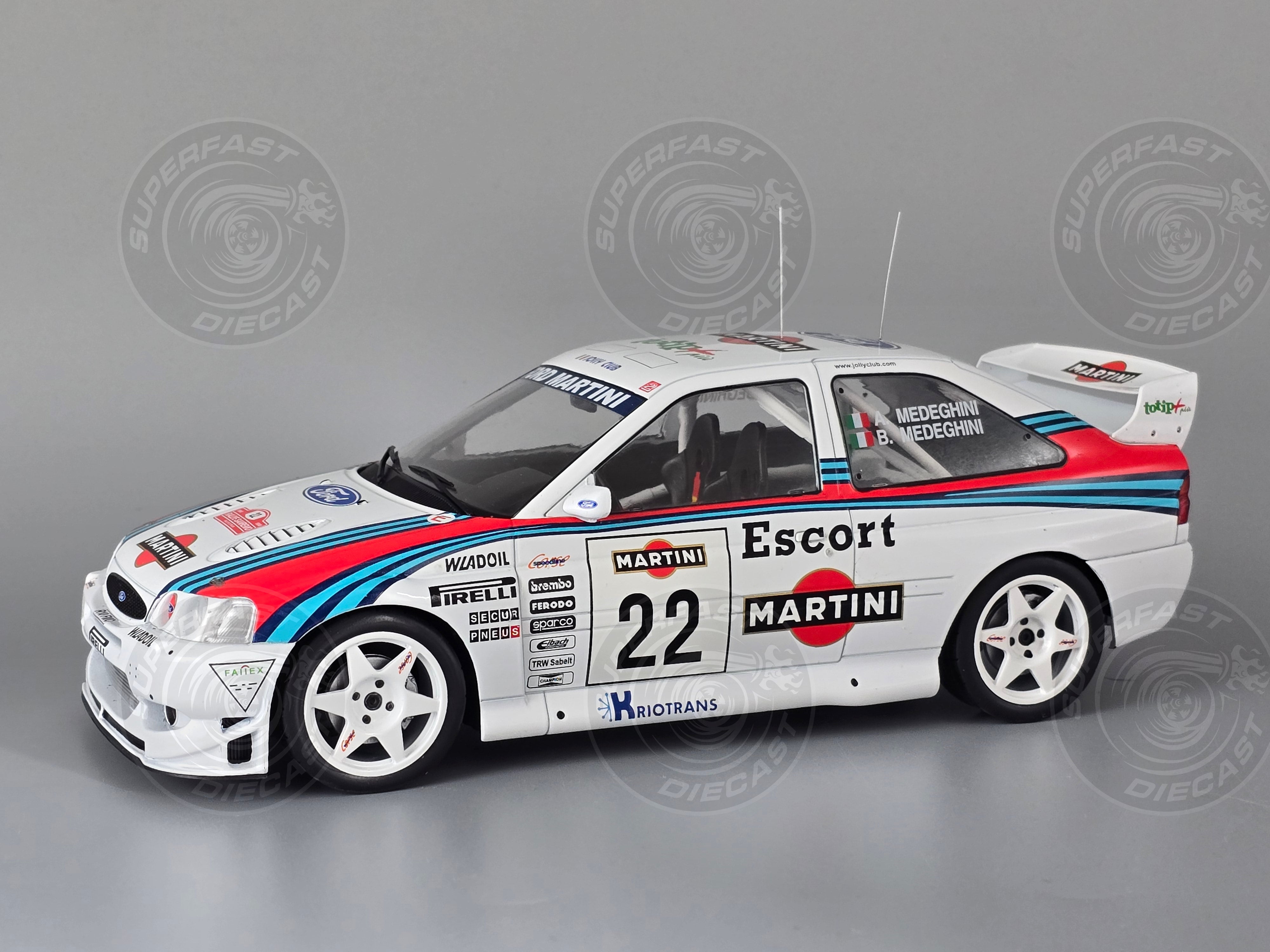 IXO 1:18 - Ford Escort RS Cosworth WRC, Rallye Sanremo, 1998, #22, A.Medeghini/B.Medeghini-Capoferri - IXO18RMC171B.22