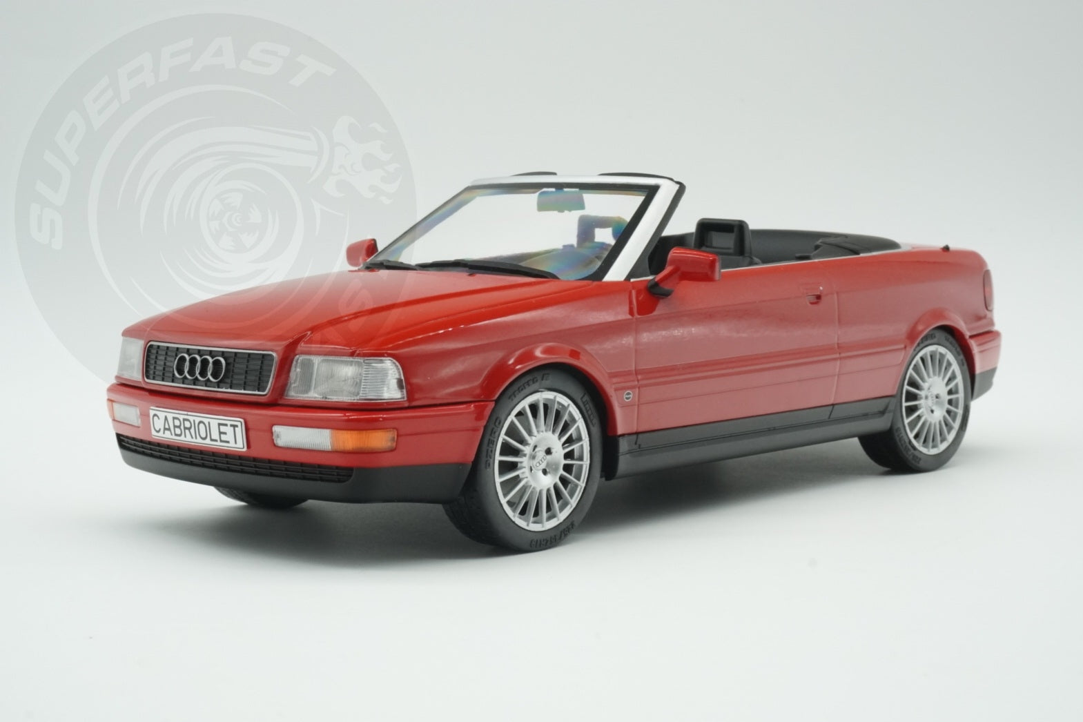 MCG 1:18 Scale Diecast - 1991 Audi 80 Cabriolet, Red - MCG181224