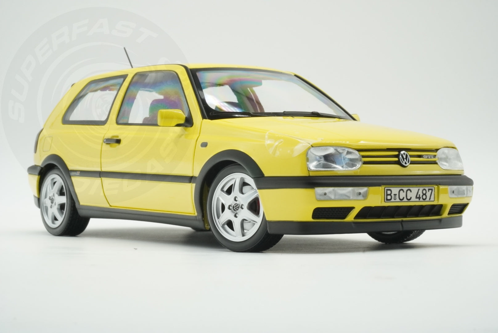Norev 1:18 Scale Diecast - 1994 VW Volkswagen Golf Mk3 Colour Concept Yellow - 188507