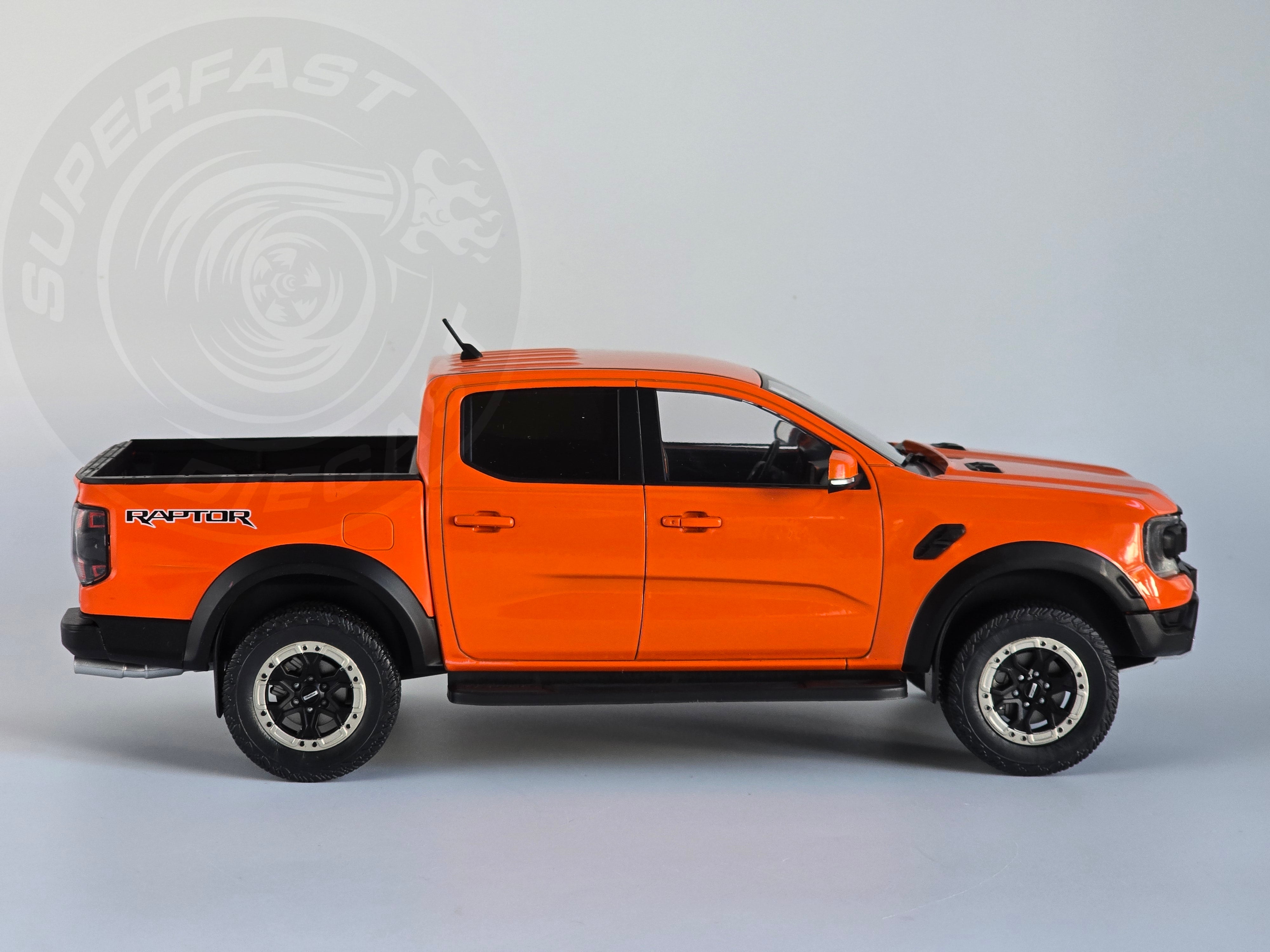 MCG 1:18 Scale Diecast Model Car - 2023 Ford Ranger Raptor, Orange
