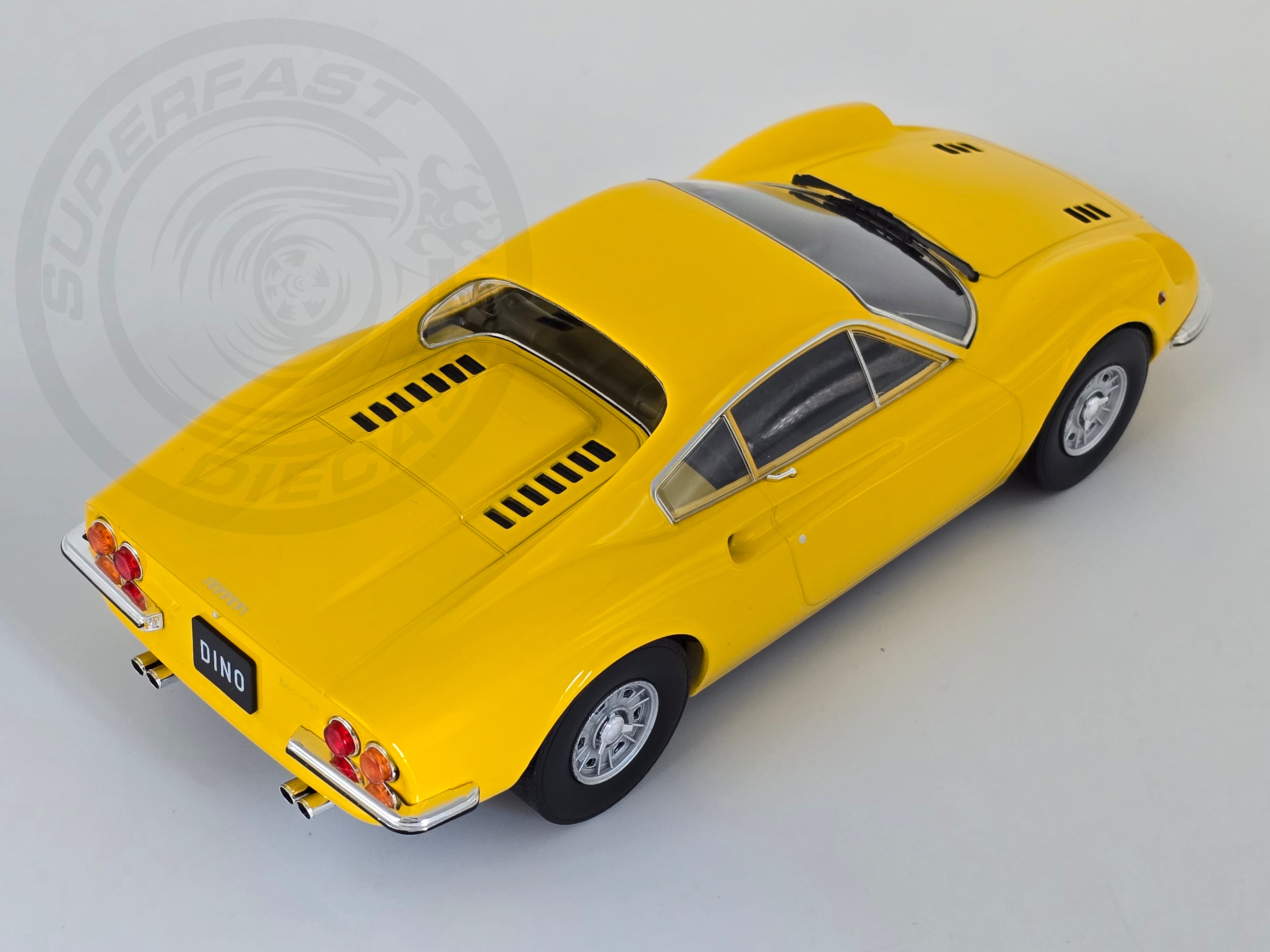 MCG 1:18 Diecast - 1969 Ferrari Dino 246 GT, Yellow - MCG18168