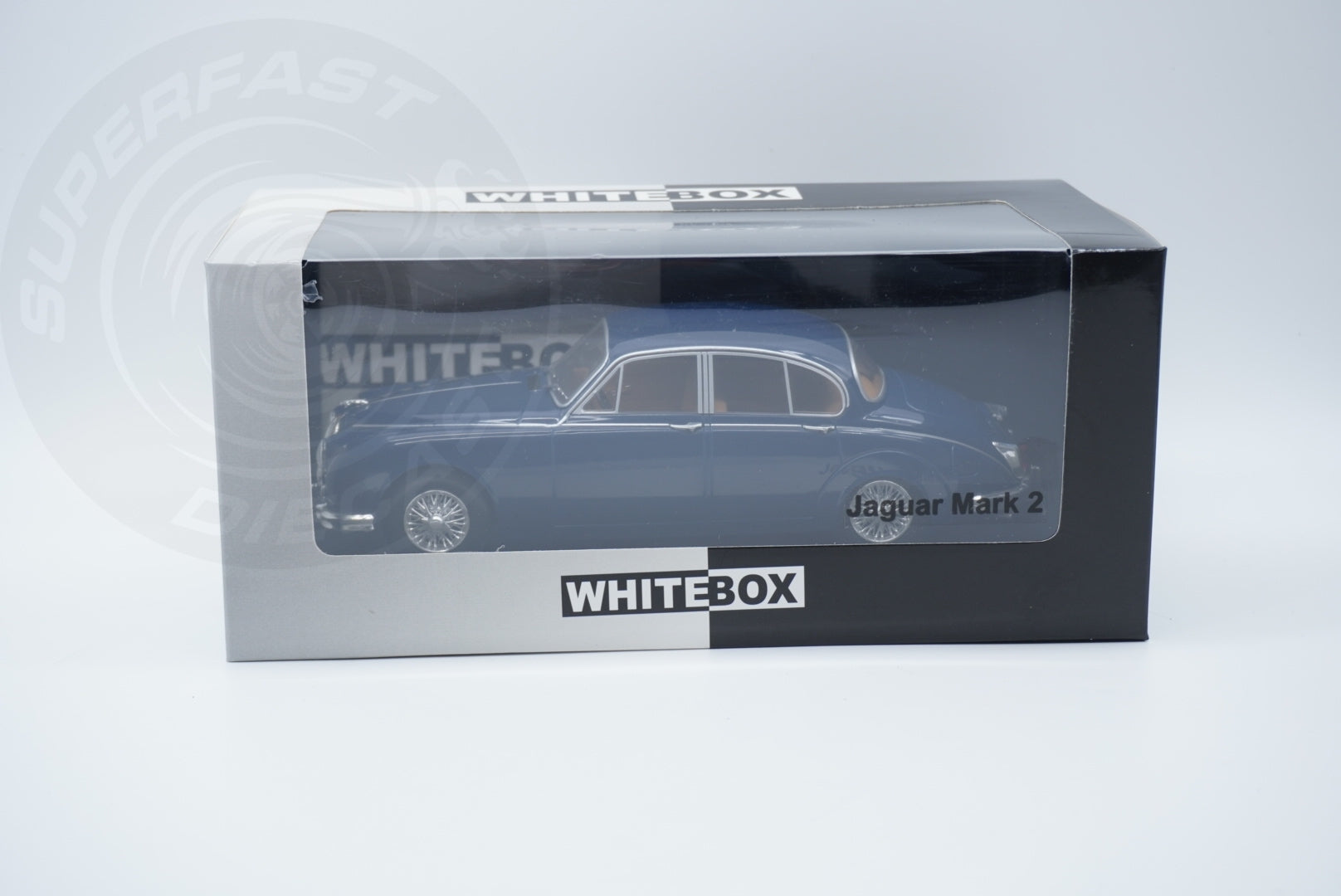 Whitebox 1:24 Scale Diecast - 1959 Jaguar Mk 2 in Blue - WB124201