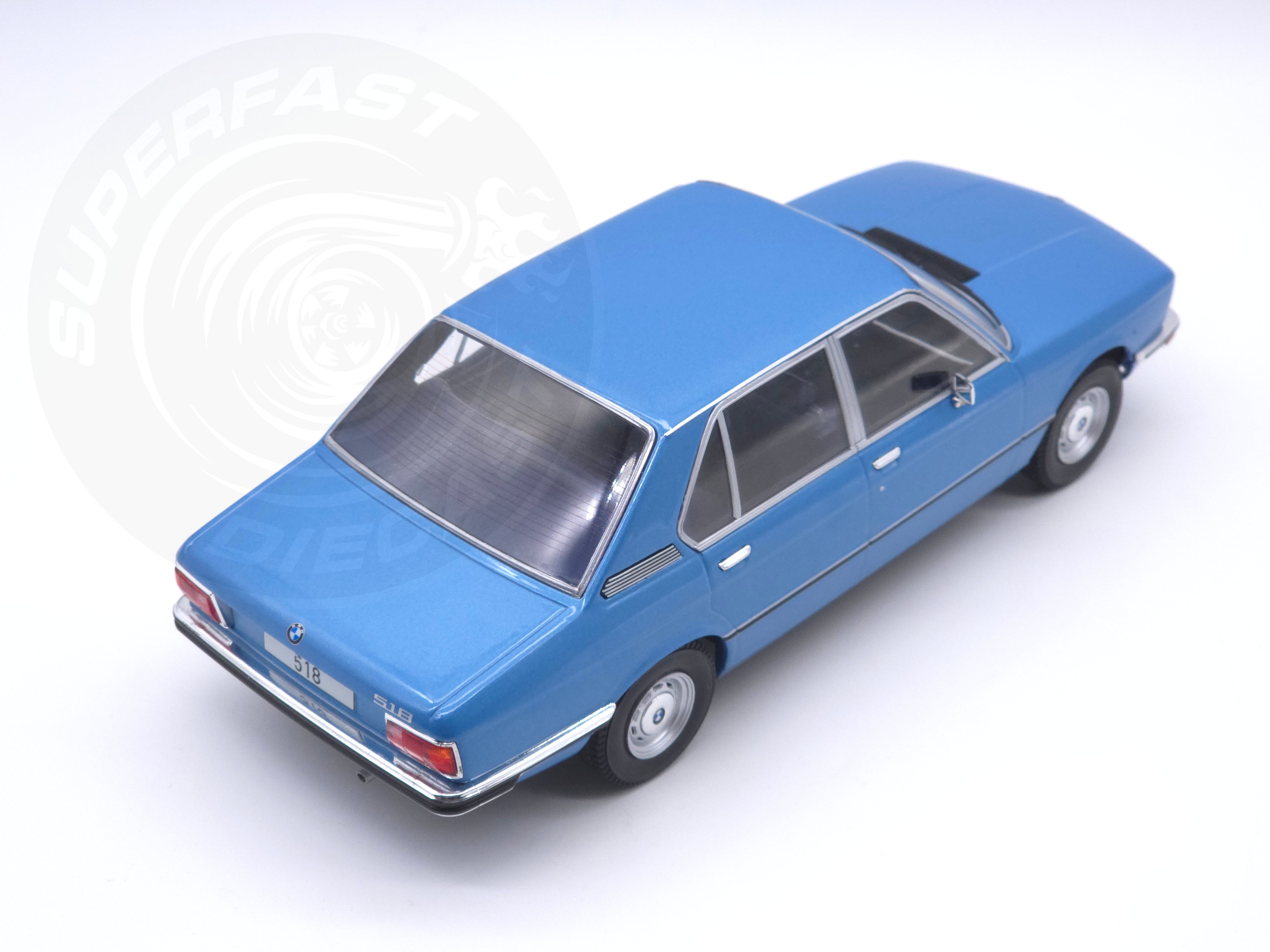 MCG 1:18 Scale Diecast Model Car - 1973 BMW 5 Series (E12), Blue - MCG18541