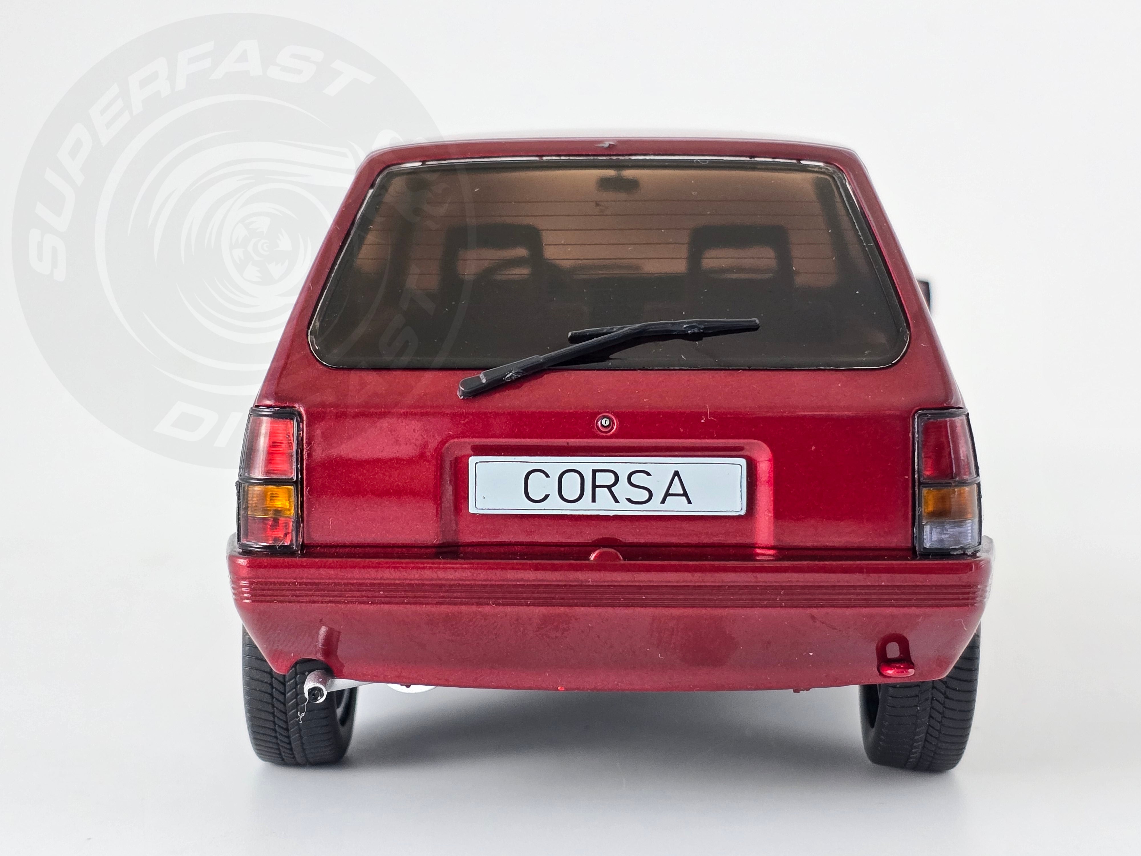 MCG 1:18 Scale Diecast - 1983 Opel Corsa A Custom (Vauxhall Nova) , Dark Red - MCG18433