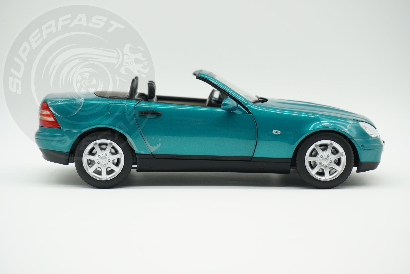 Norev 1:18 Scale Diecast Car - 1996 Mercedes Benz SLK, Vivianit Green - 183021