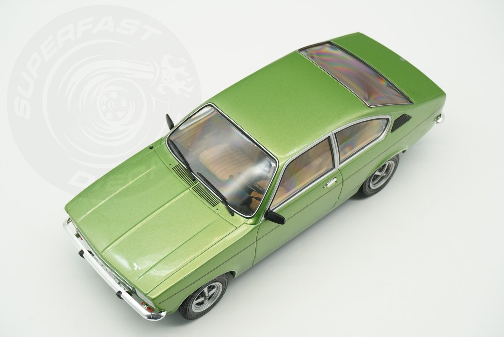 MCG 1:18 Scale Diecast Model Car - 1977 Opel Kadett C Coupe 1.2s, Green - MCG18599
