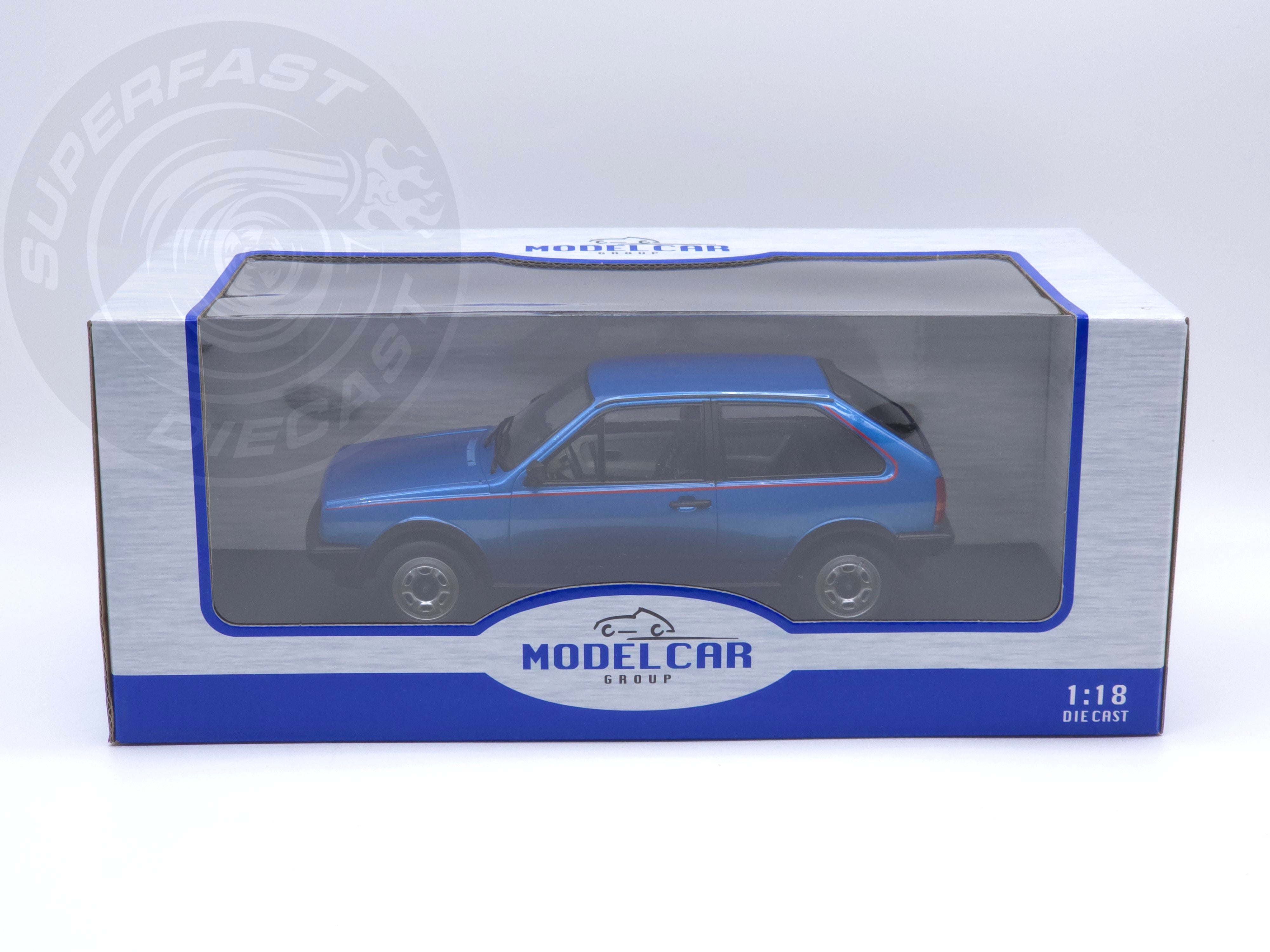 MCG 1:18 Scale Diecast Model Car - 1985 VW Polo II Coupe GT, Blue - MCG18522