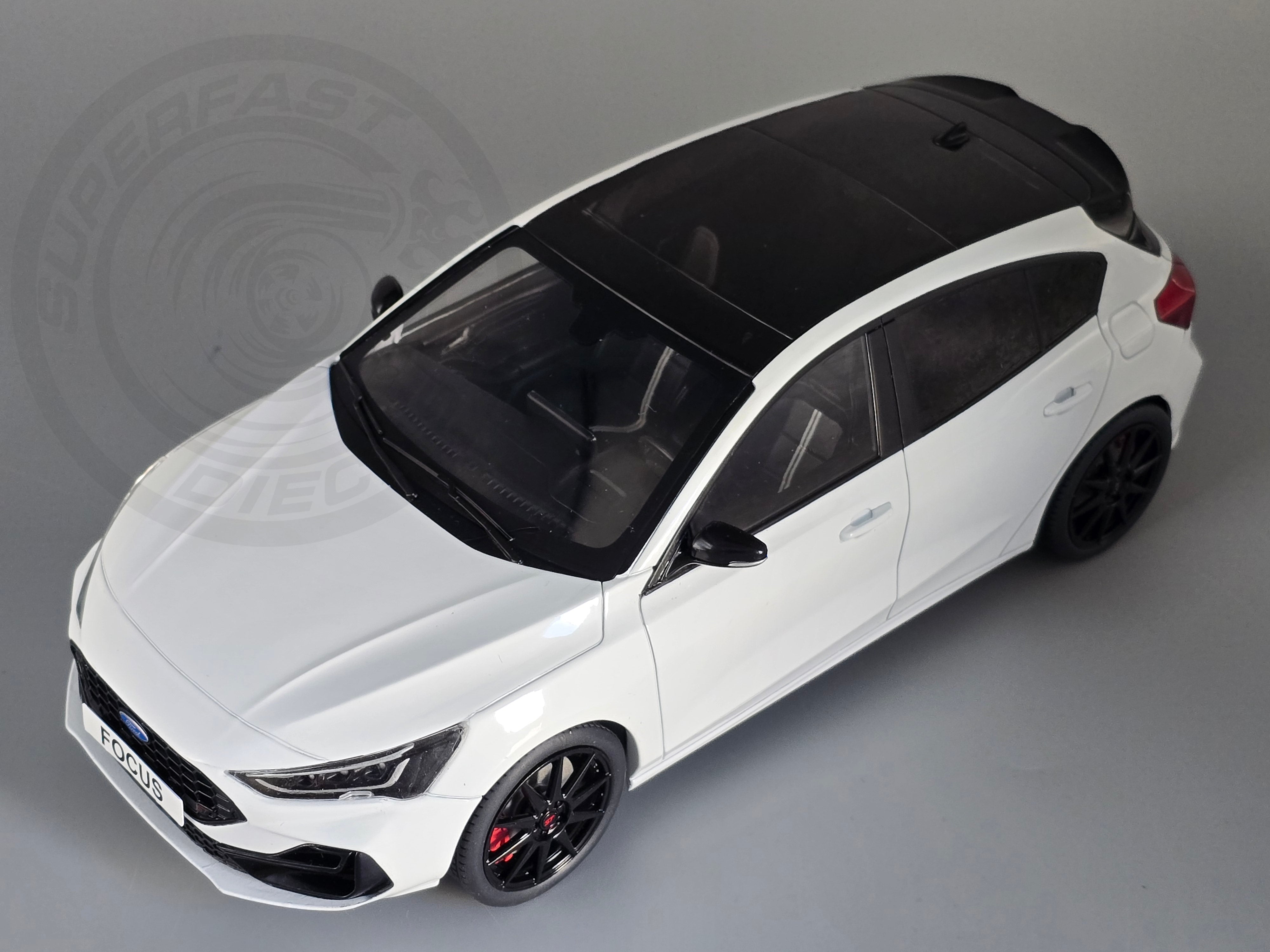 MCG 1:18 Scale Diecast Model Car - 2022 Ford Focus ST Track Pack, White