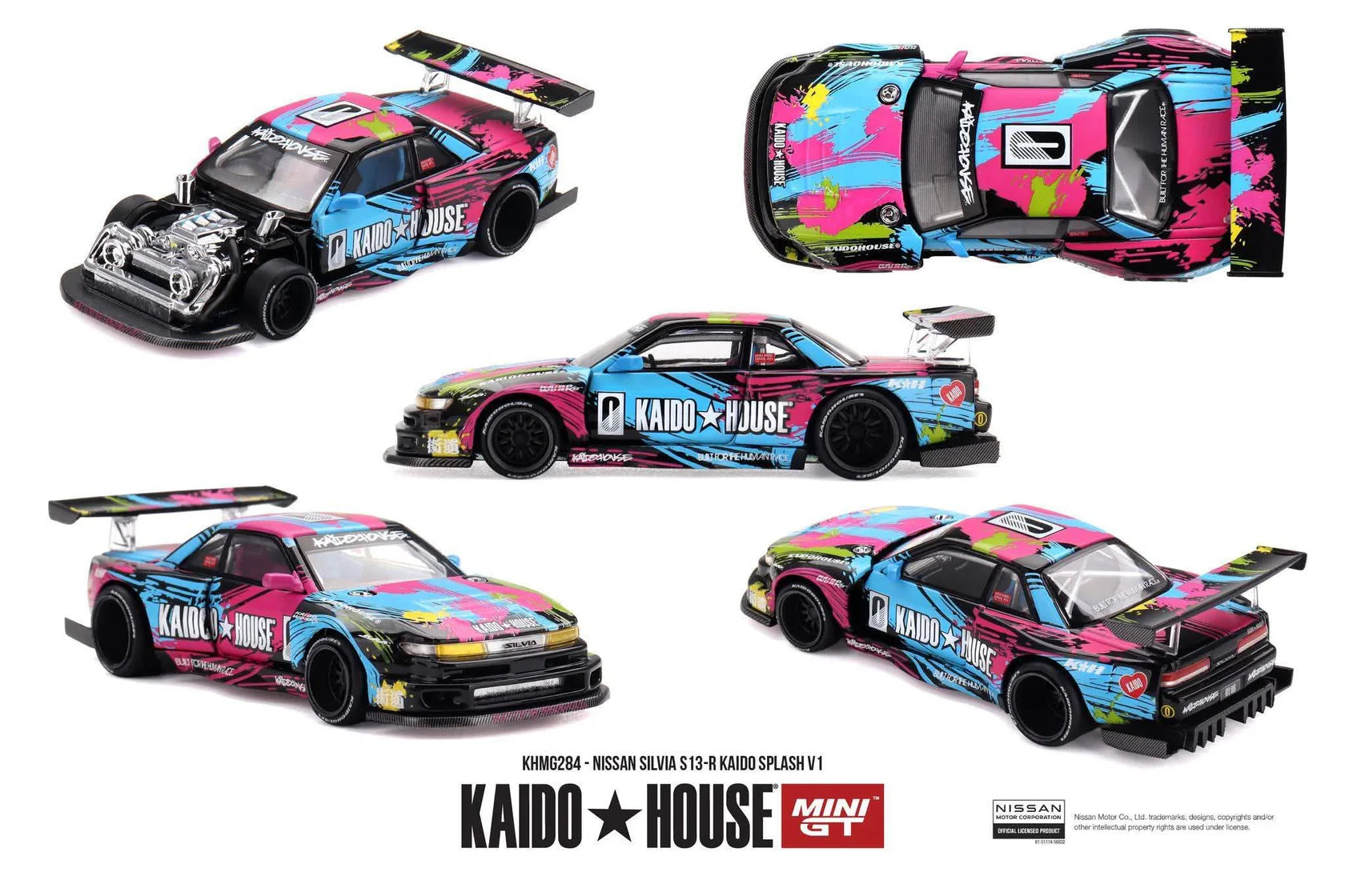 Mini GT 1:64 Kaido House - NISSAN SILVIA S13-R KAIDO SPLASH V1 - KHMG284