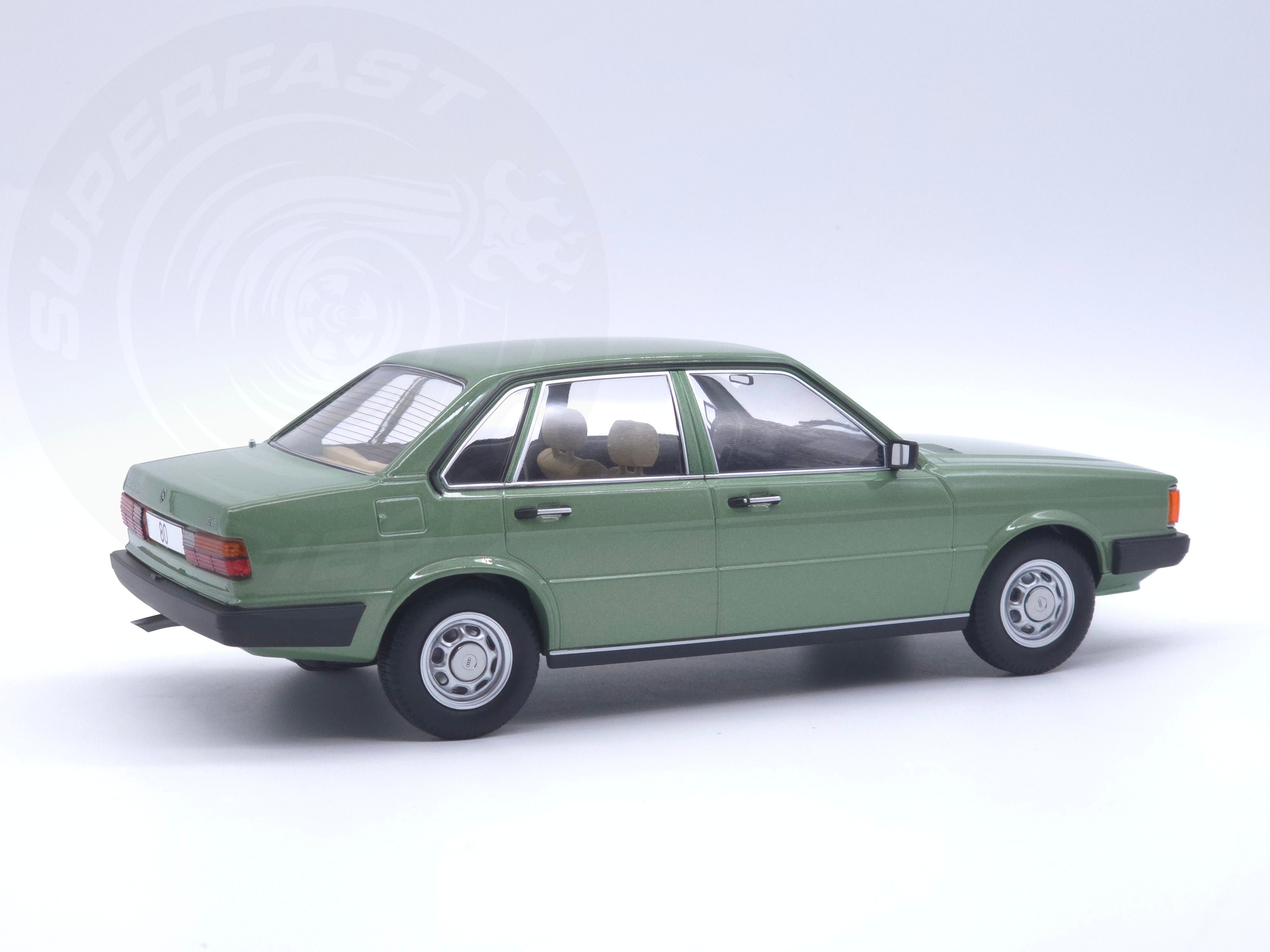 MCG 1:18 Scale Diecast Model Car - 1978 Audi 80 (B2), Green - MCG18525