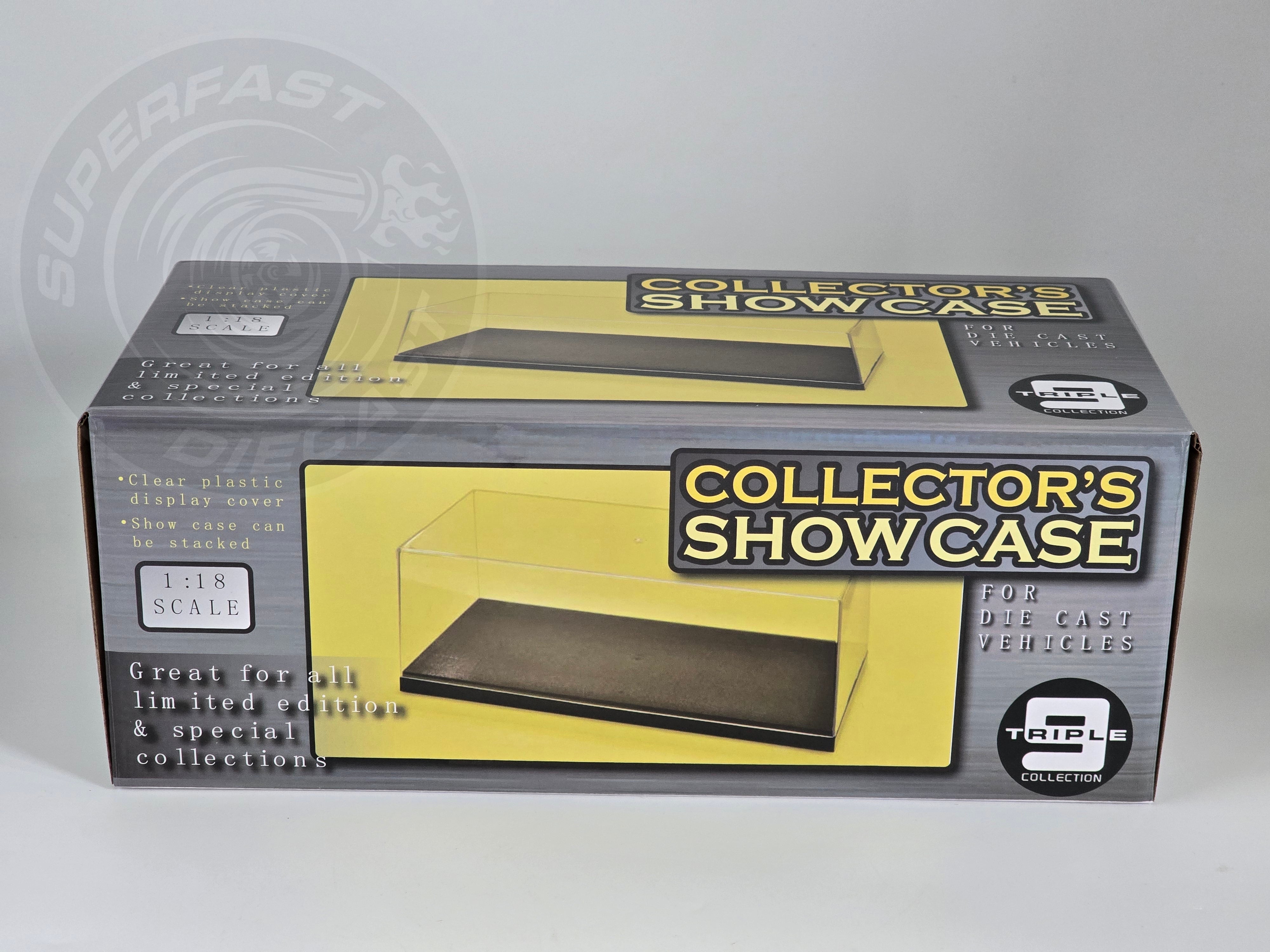Triple 9 - 1:18 Stackable Display Case with Black Base - T9-18000