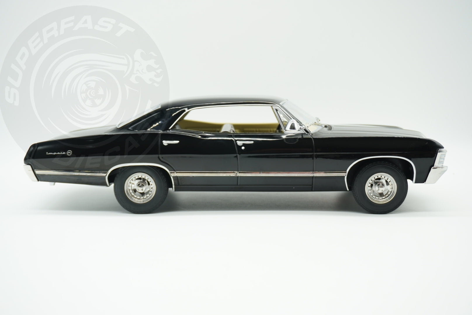 MCG 1:18 Diecast - 1967 Chevrolet Impala (Baby), Supernatural, Black - MCG181006