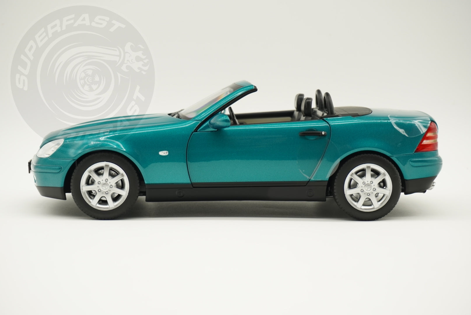 Norev 1:18 Scale Diecast Car - 1996 Mercedes Benz SLK, Vivianit Green - 183021