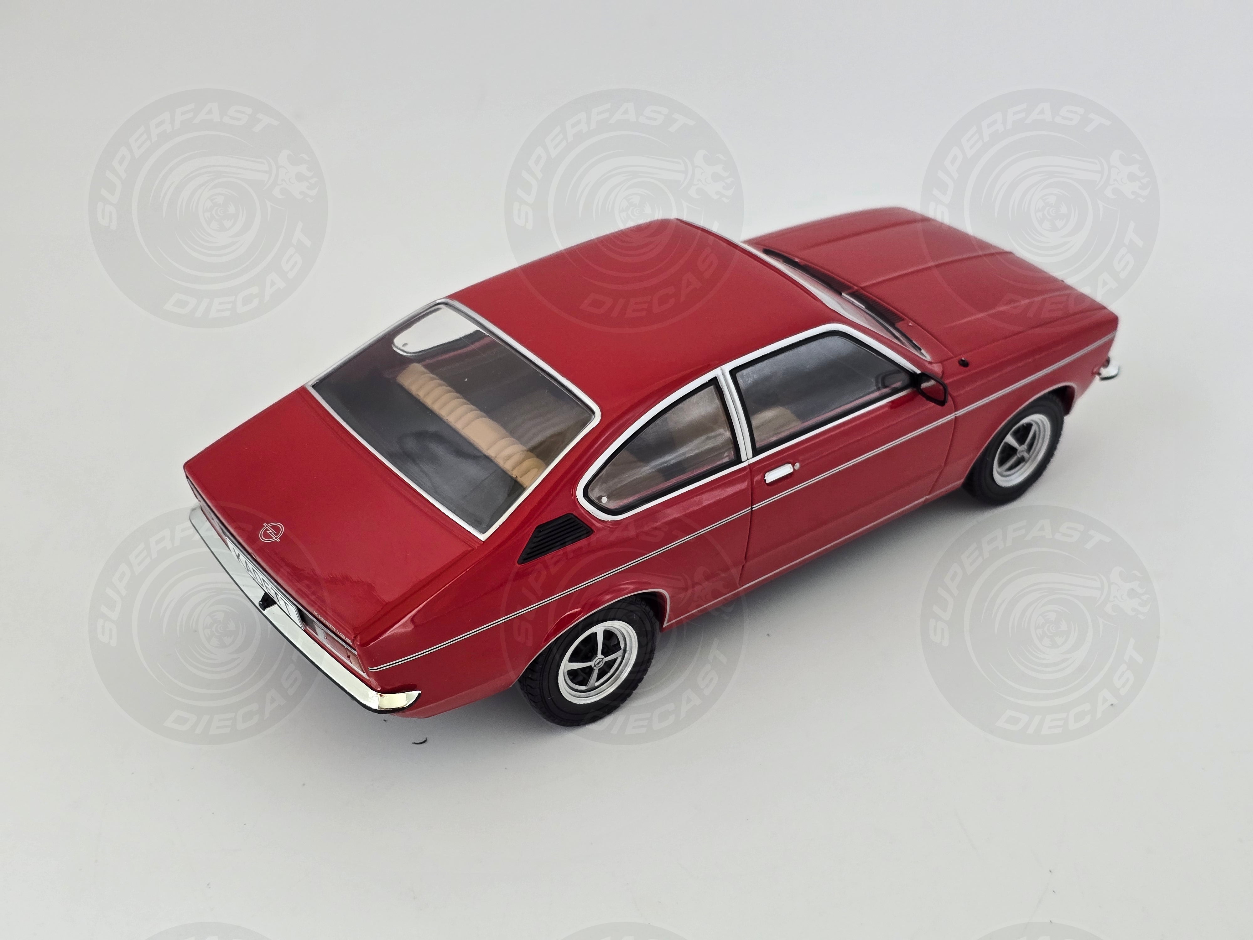 MCG 1:18 Scale Diecast Model Car - 1977 Opel Kadett C Coupe 1.2s, Red