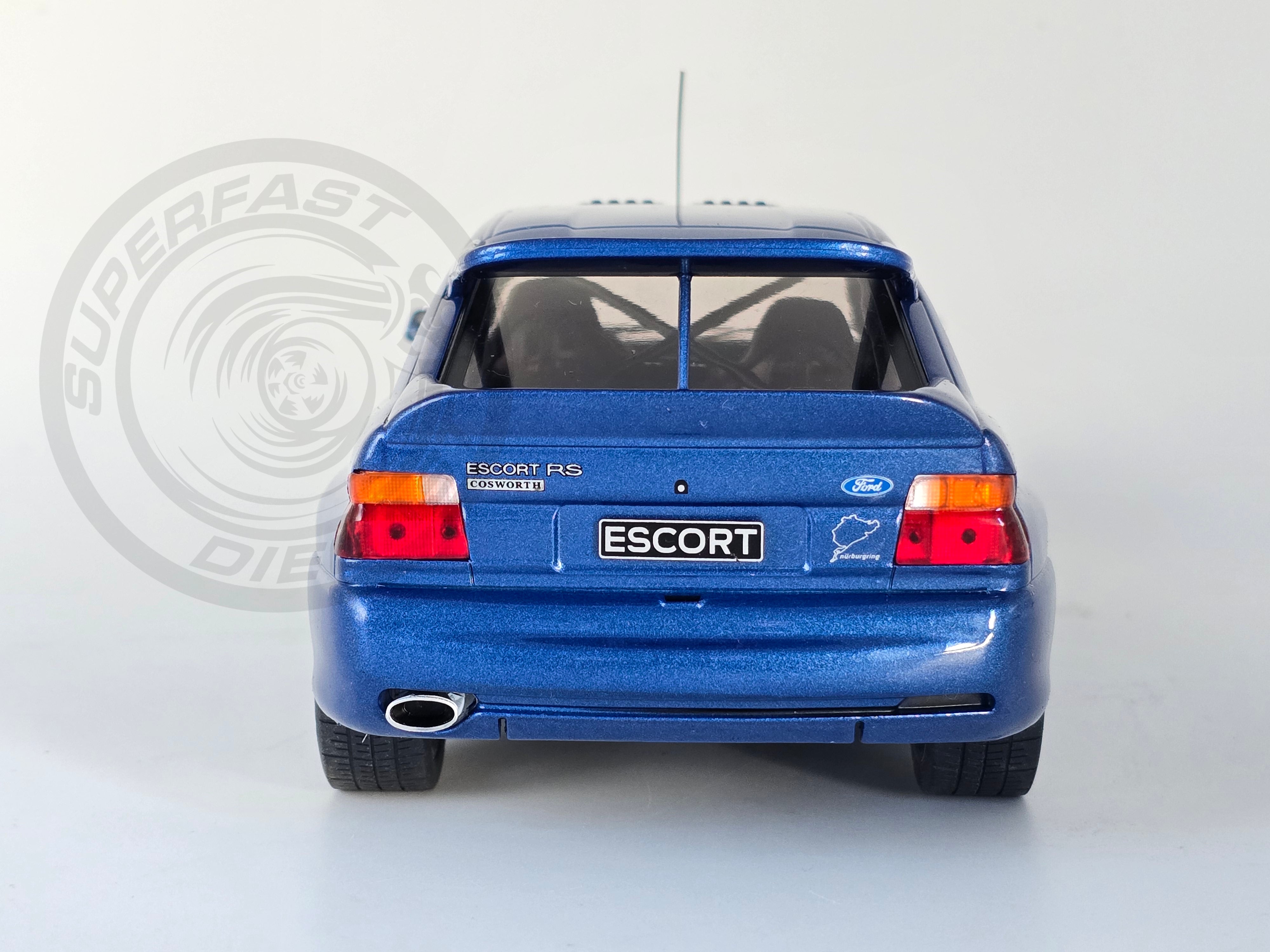 IXO 1:18 1996 FORD ESCORT RS COSWORTH, Ready to Race, metallic blue