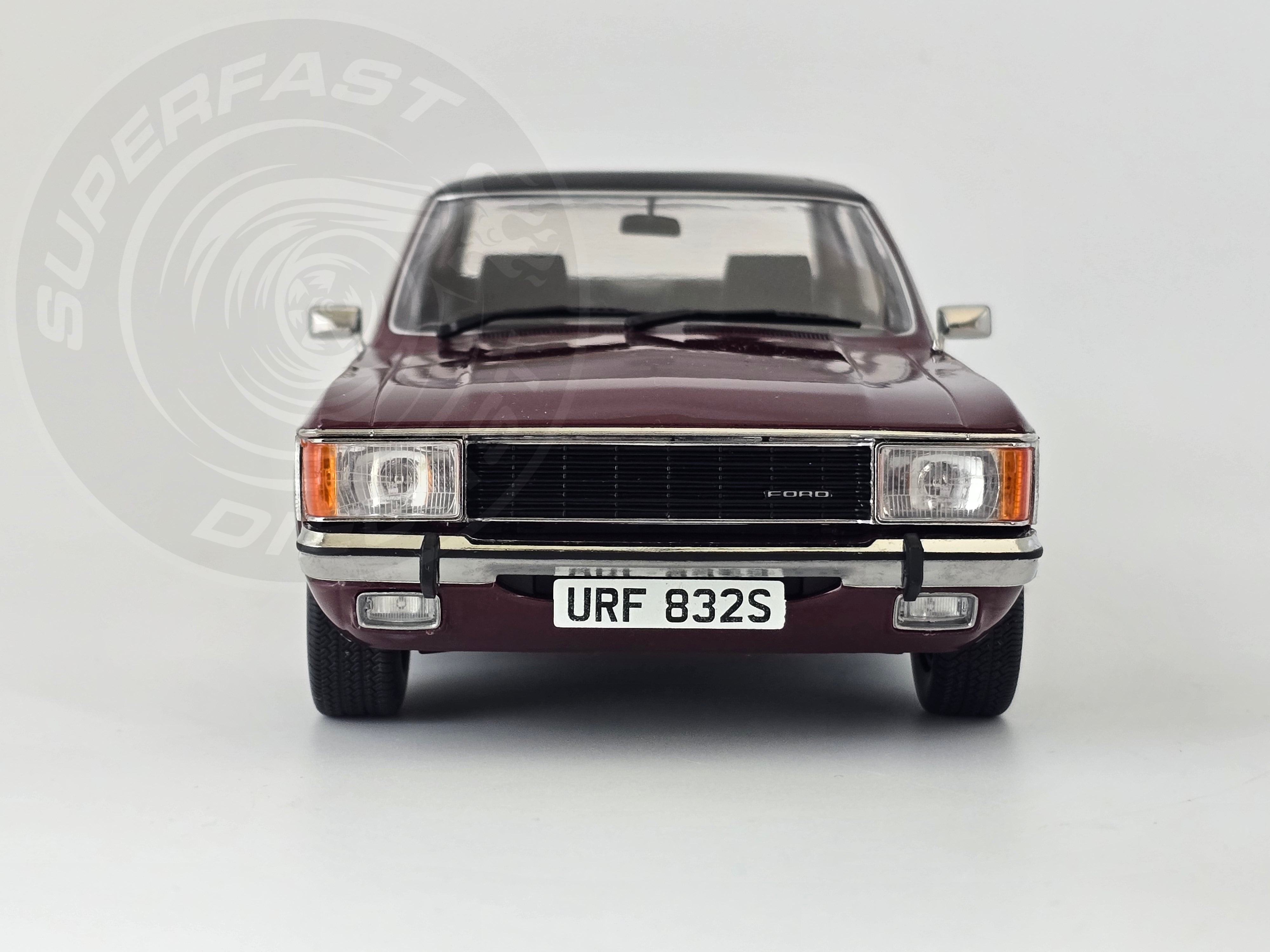 MCG 1:18 Scale Diecast - 1975 Ford Granada MK 1 GLS, Metallic Red (RHD) - UK Exclusive
