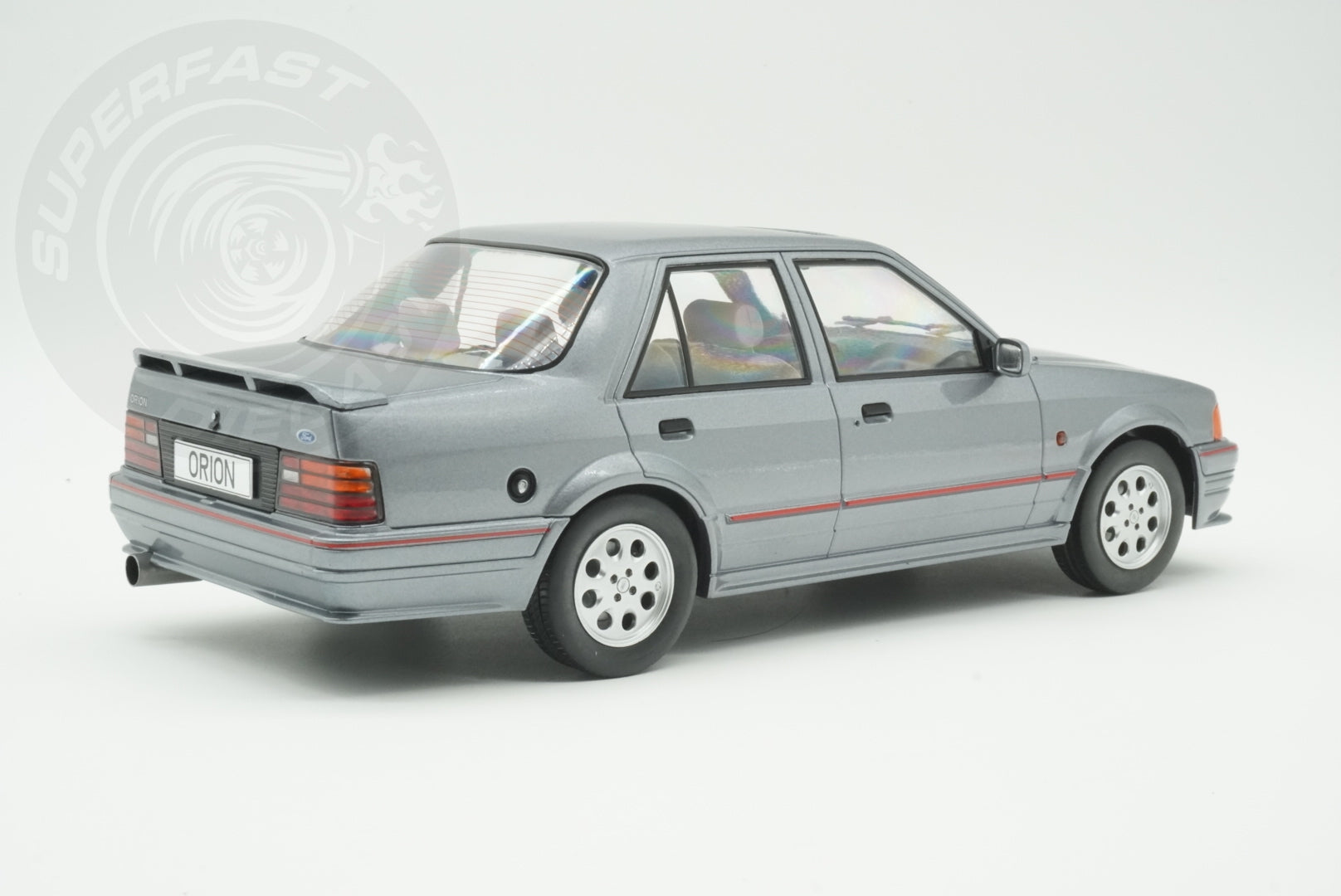 MCG 1:18 Scale Diecast - Ford Orion Mk II LHD with RS Bodykit, Grey - MCG18489
