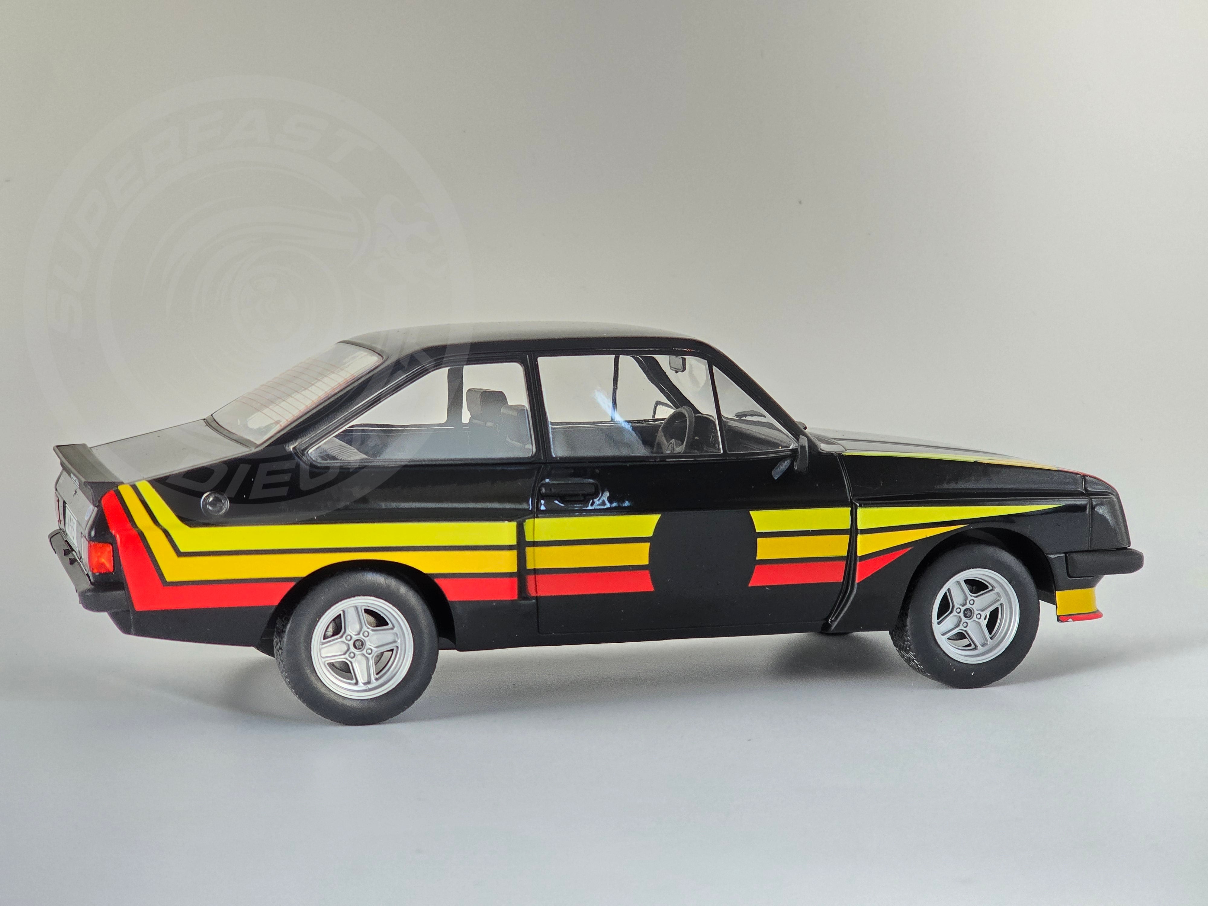 MCG 1:18 Scale Diecast - Ford Escort Mk2 RS 2000 X-Pack Zakspeed, Black - MCG18531