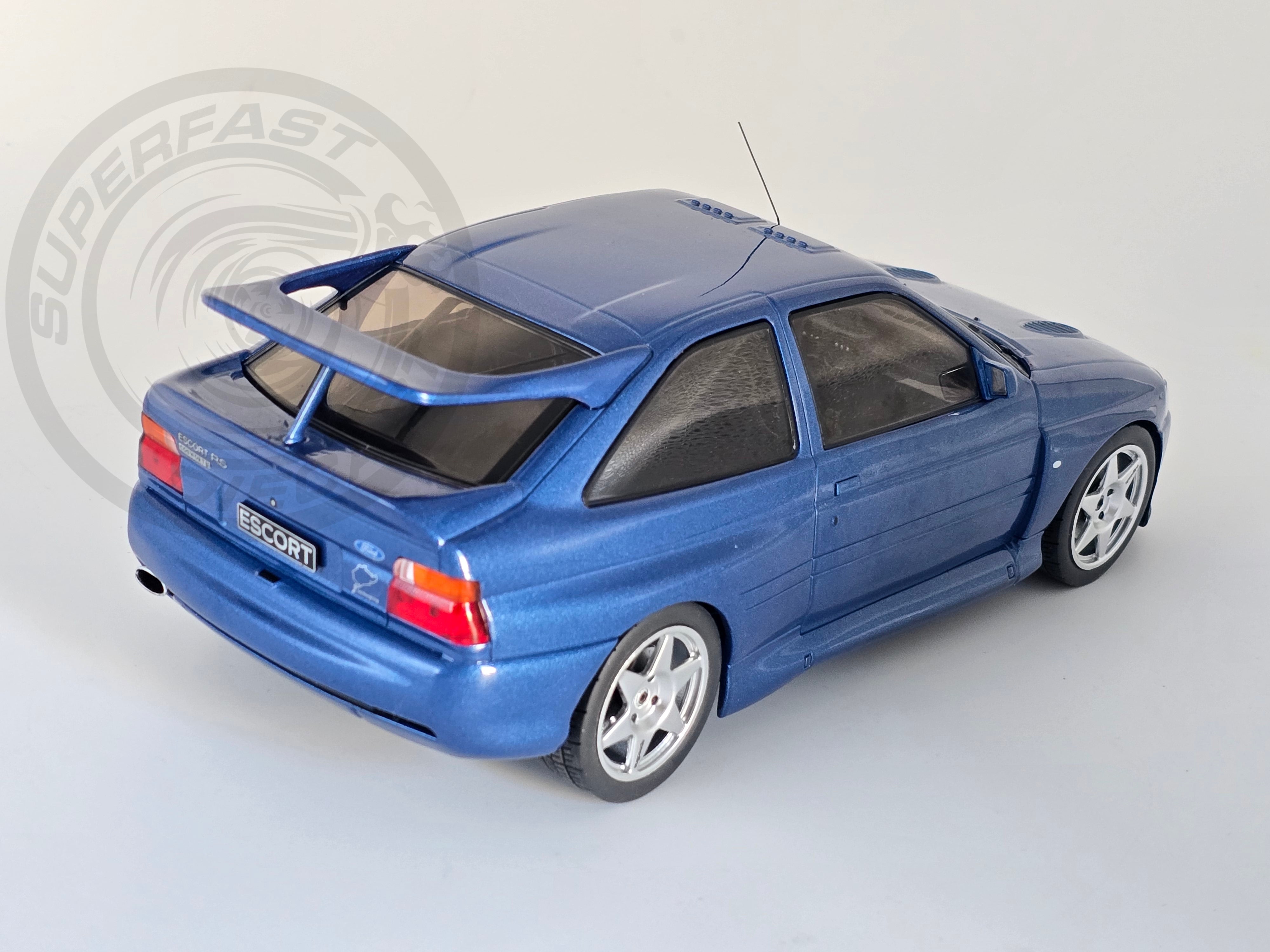 IXO 1:18 1996 FORD ESCORT RS COSWORTH, Ready to Race, metallic blue