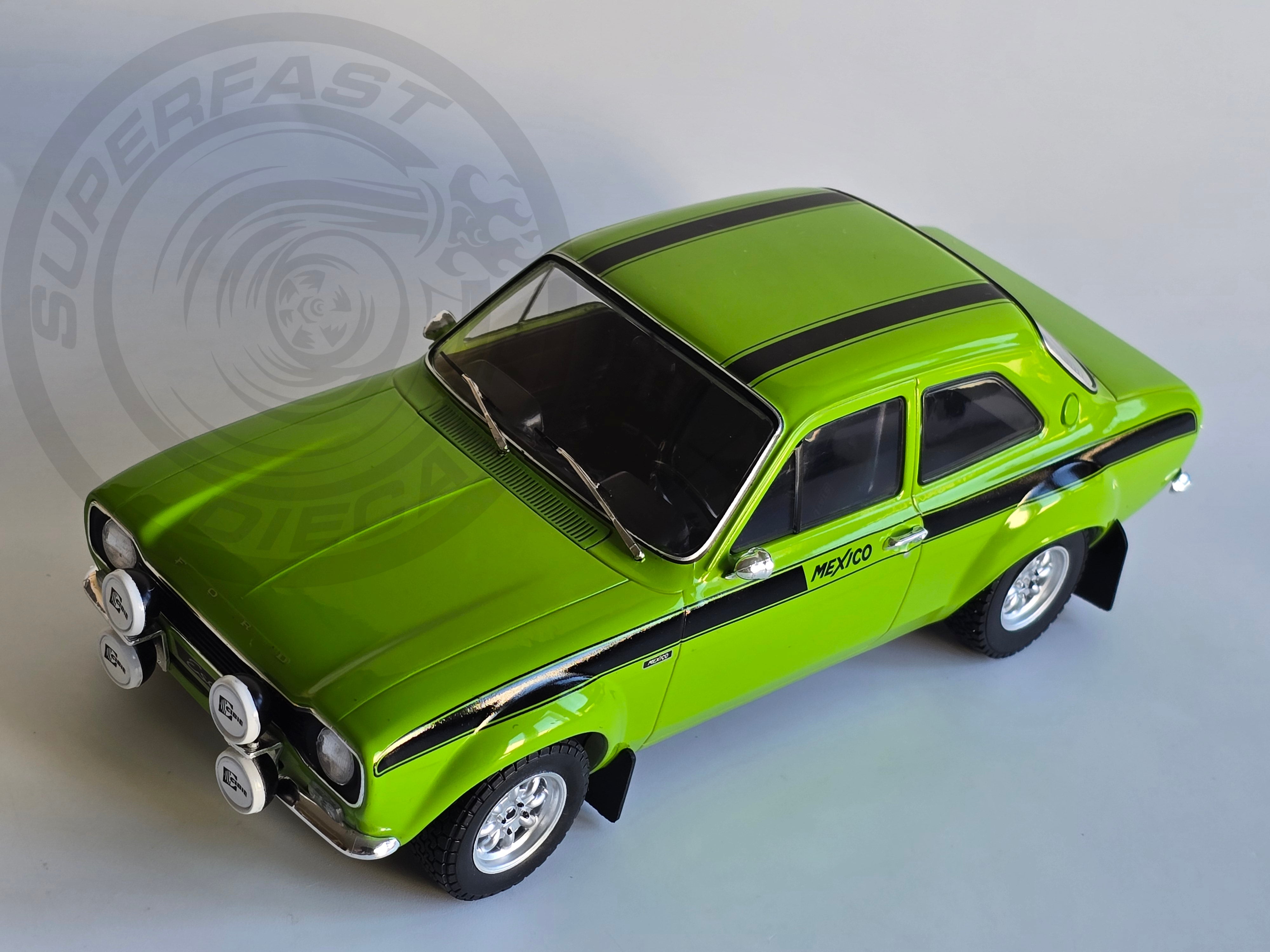 IXO 1:18 Diecast - 1974 Ford Escort MK1 RS 1600 Mexico, Green - 18CMC125.22