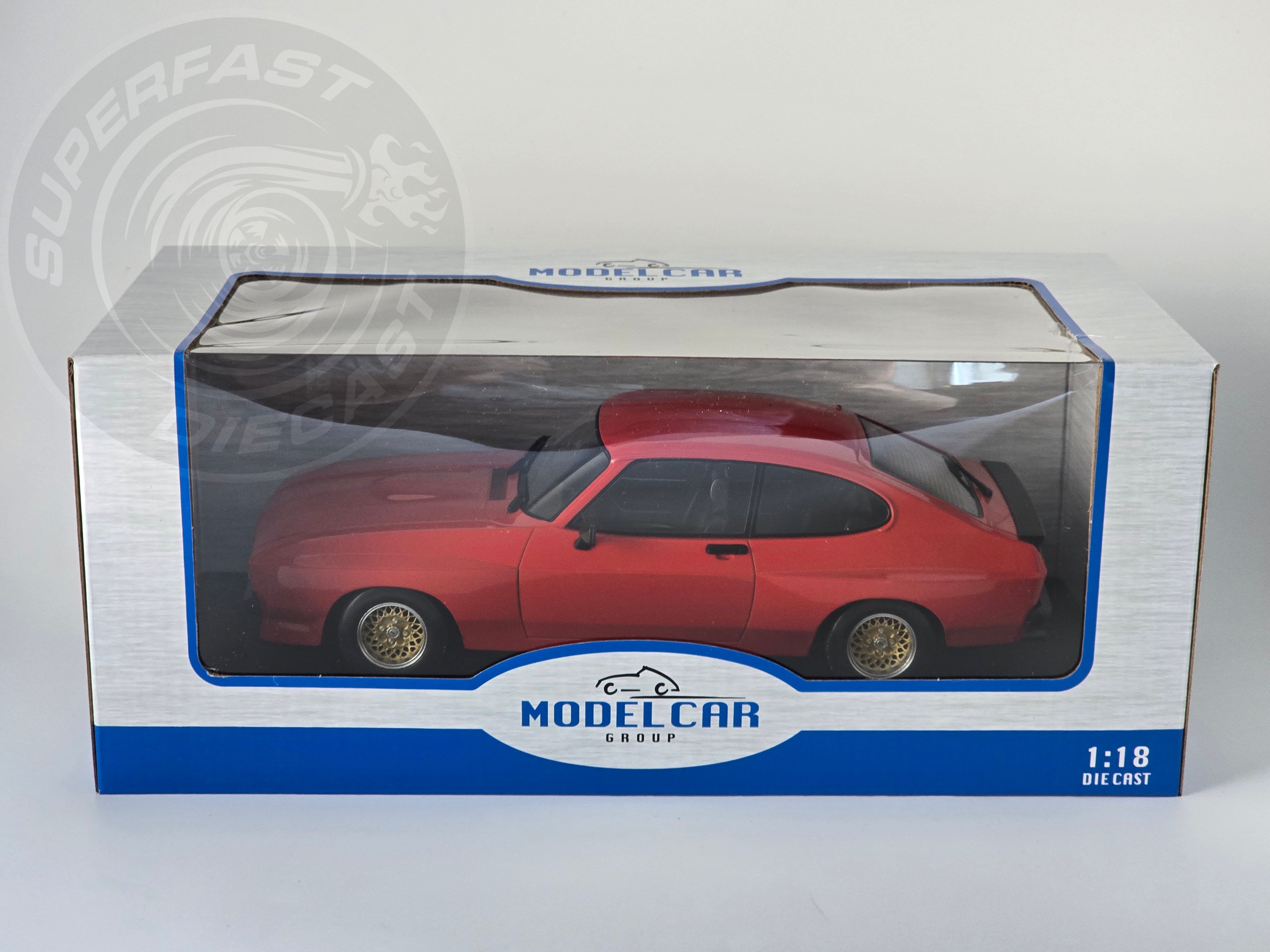 MCG 1:18 Scale Diecast 1975 Ford Capri MK2 X-Pack, Red