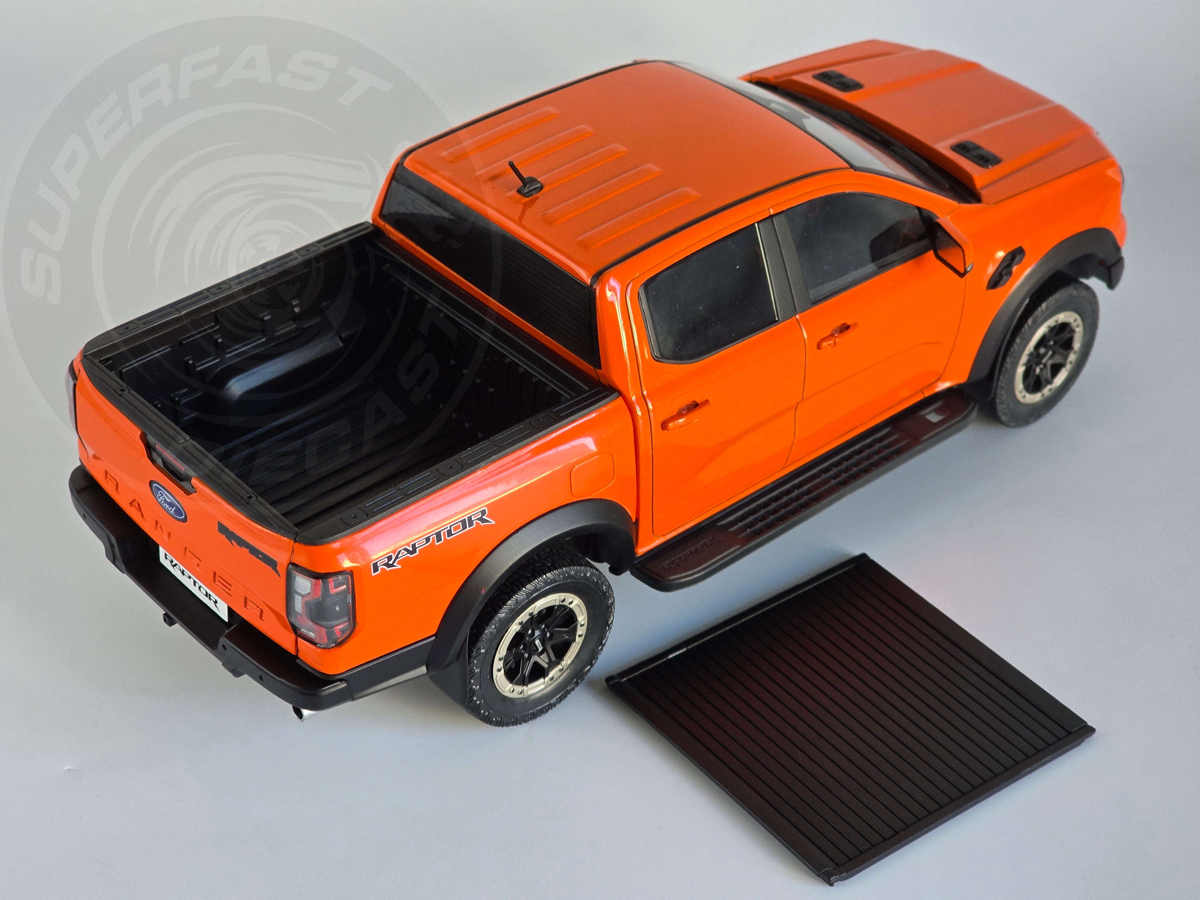 MCG 1:18 Scale Diecast Model Car - 2023 Ford Ranger Raptor, Orange