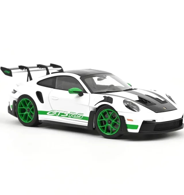 Norev 1:18 Scale Diecast Model Car - 2022 Porsche 911 (992) GT3 RS “Carrera RS Tribute” White and Python Green - 187372
