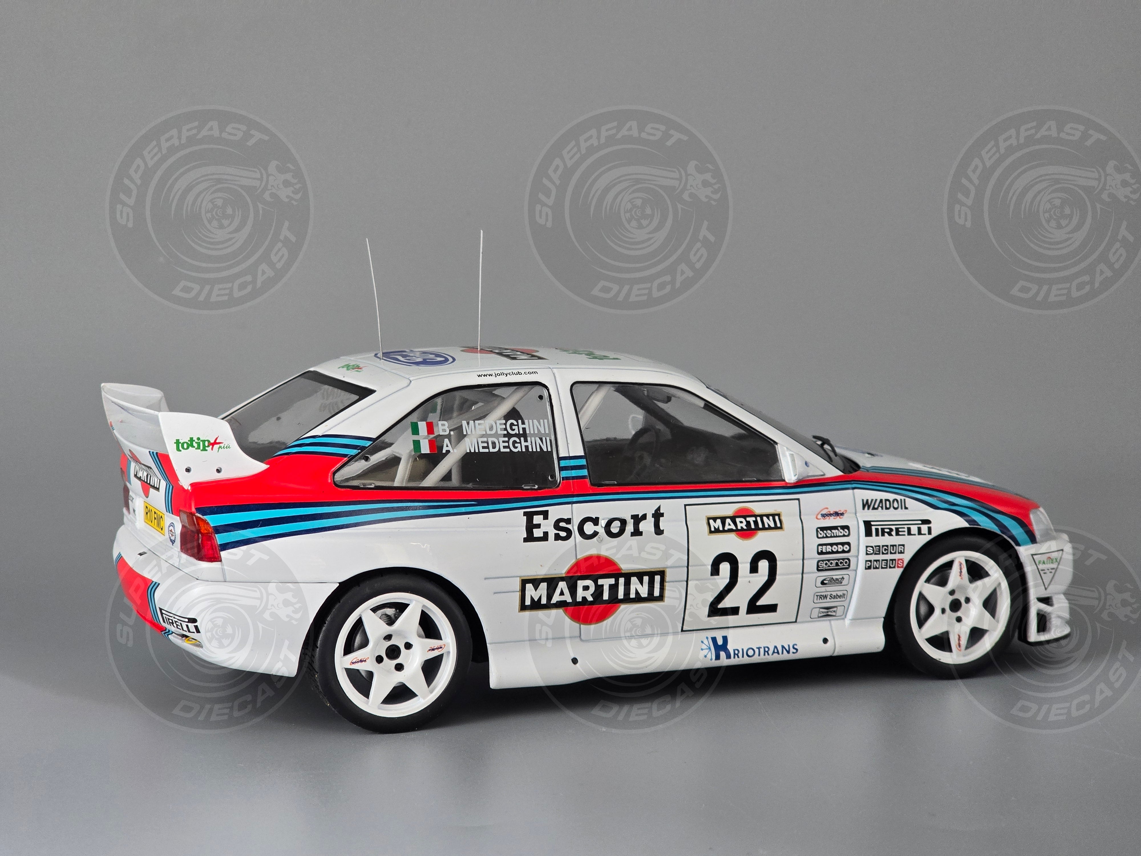IXO 1:18 - Ford Escort RS Cosworth WRC, Rallye Sanremo, 1998, #22, A.Medeghini/B.Medeghini-Capoferri - IXO18RMC171B.22