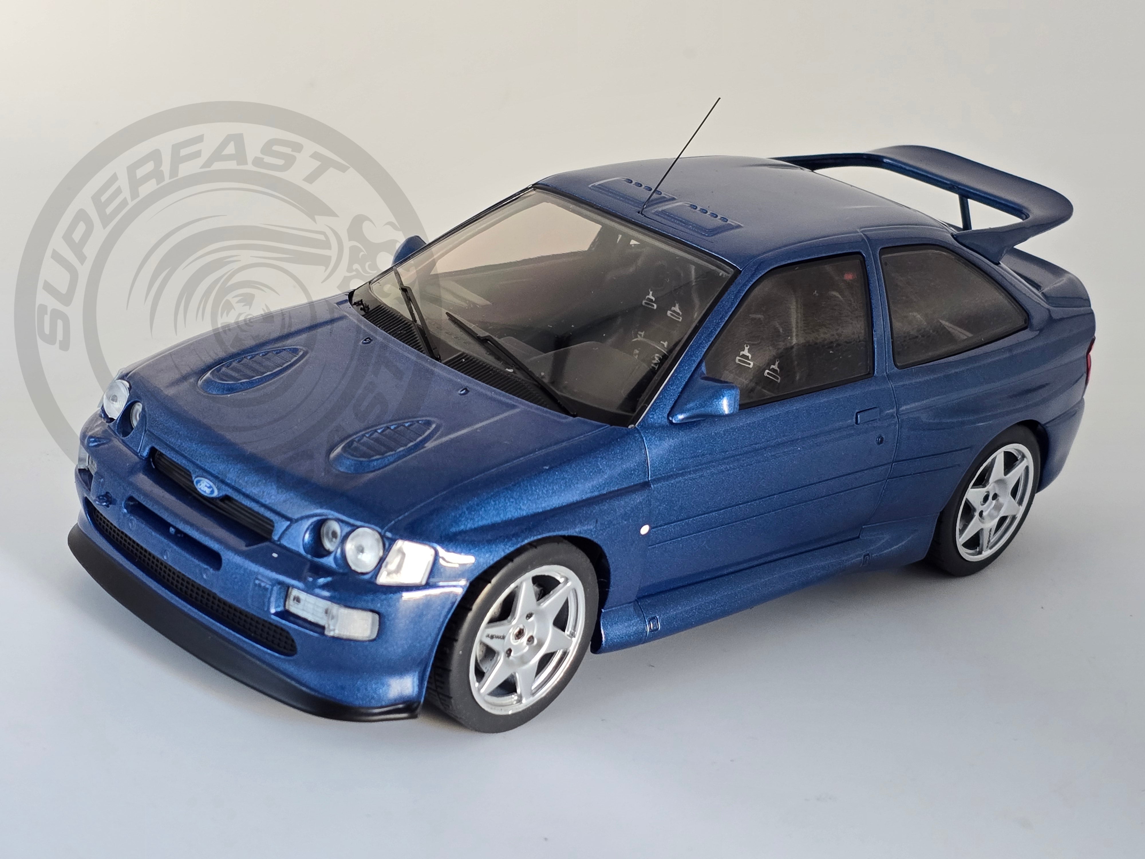 IXO 1:18 1996 FORD ESCORT RS COSWORTH, Ready to Race, metallic blue