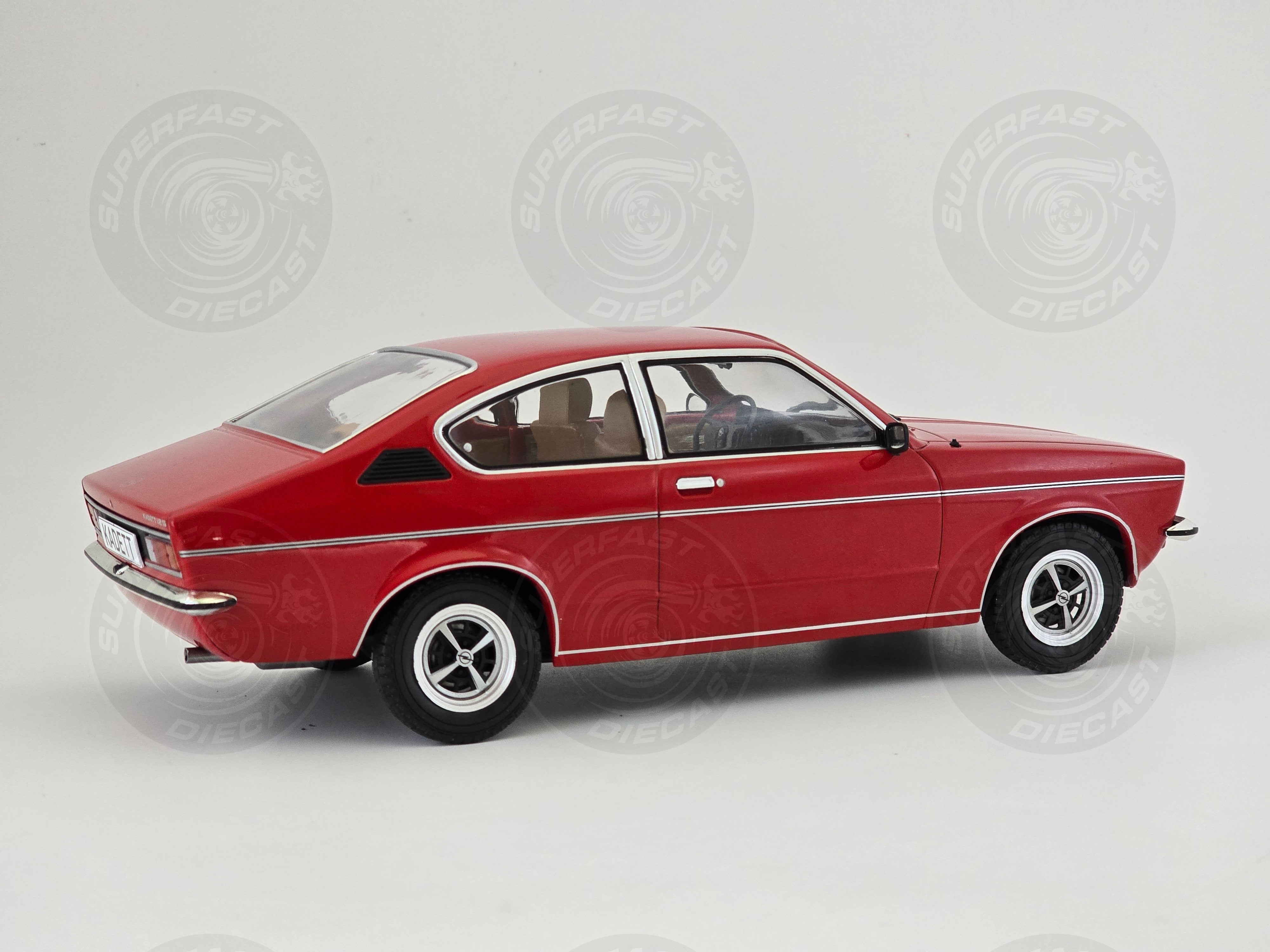 MCG 1:18 Scale Diecast Model Car - 1977 Opel Kadett C Coupe 1.2s, Red