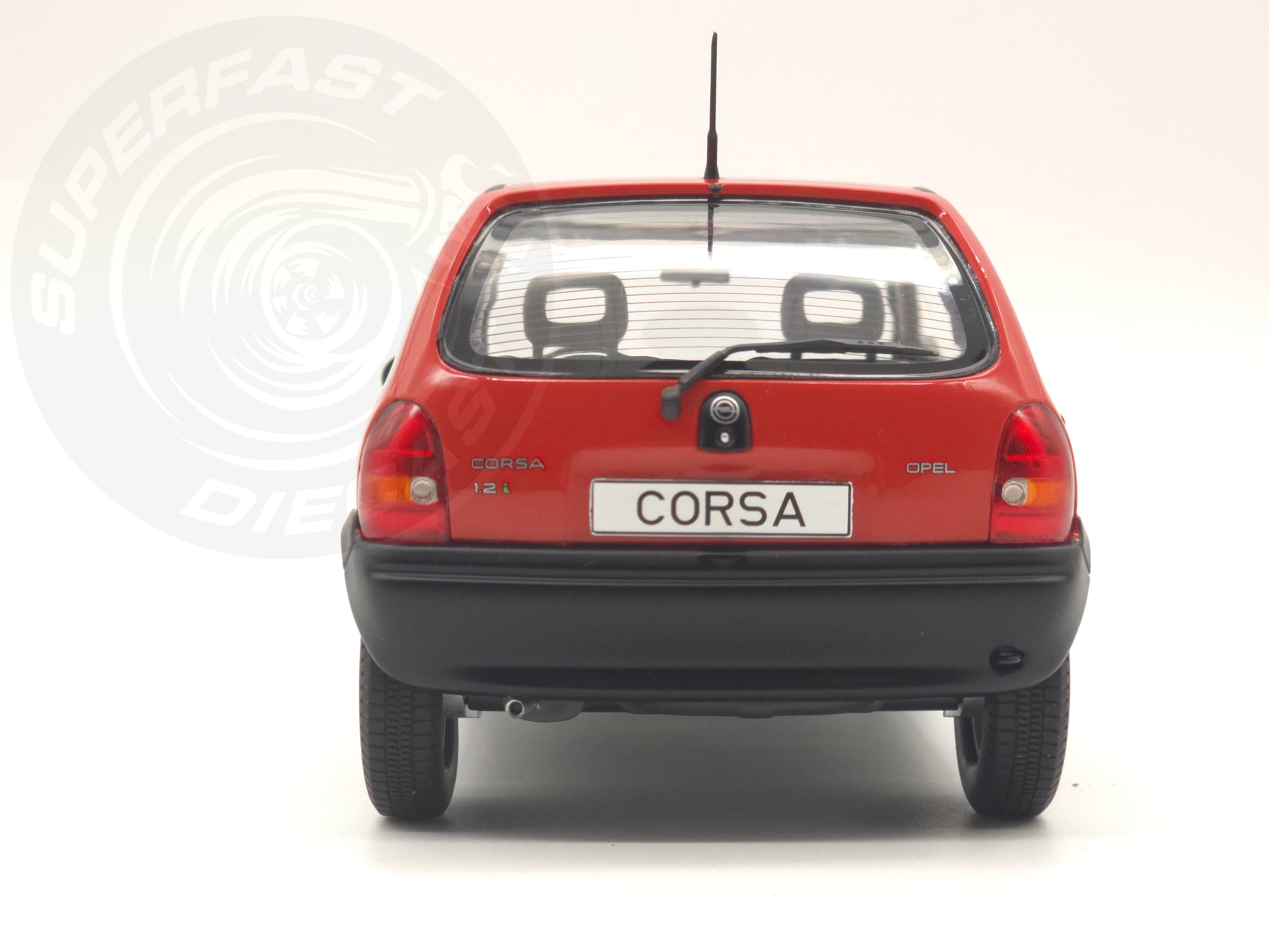 MCG 1:18 Scale Diecast - 1993 Opel Corsa B, Red - MCG18513