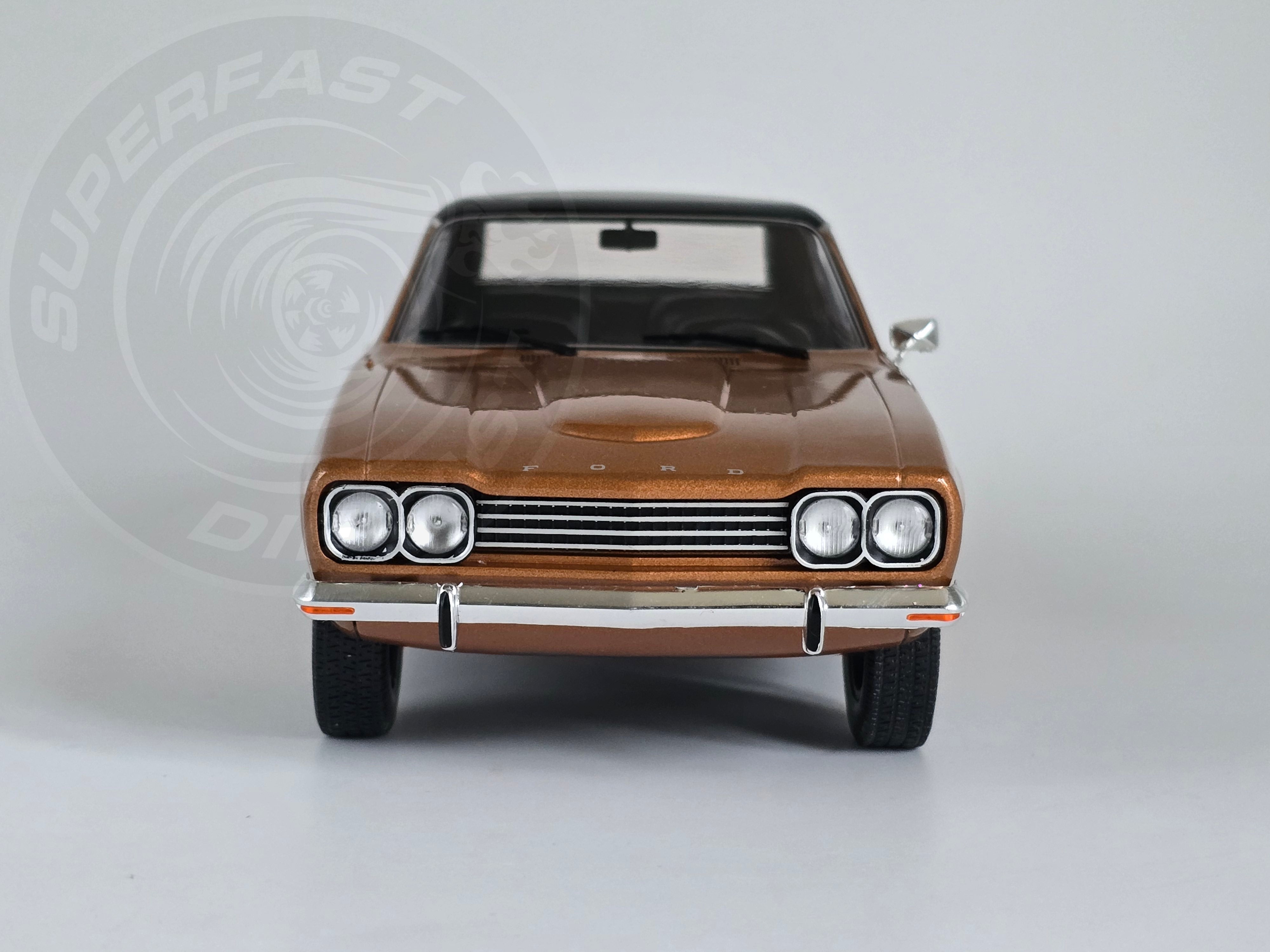 MCG 1:18 Scale Diecast 1970 Ford Capri MK1 GLX, Brown/Black - MCG18537