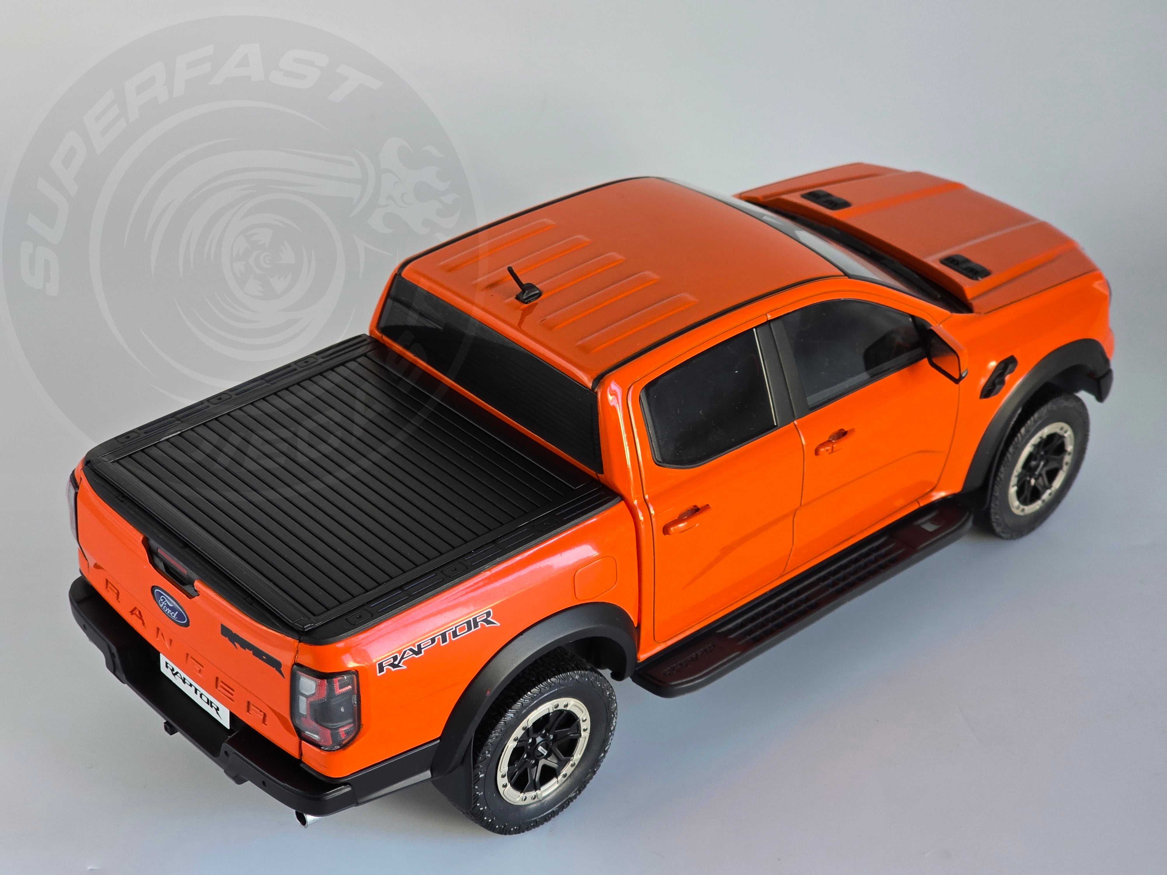 MCG 1:18 Scale Diecast Model Car - 2023 Ford Ranger Raptor, Orange