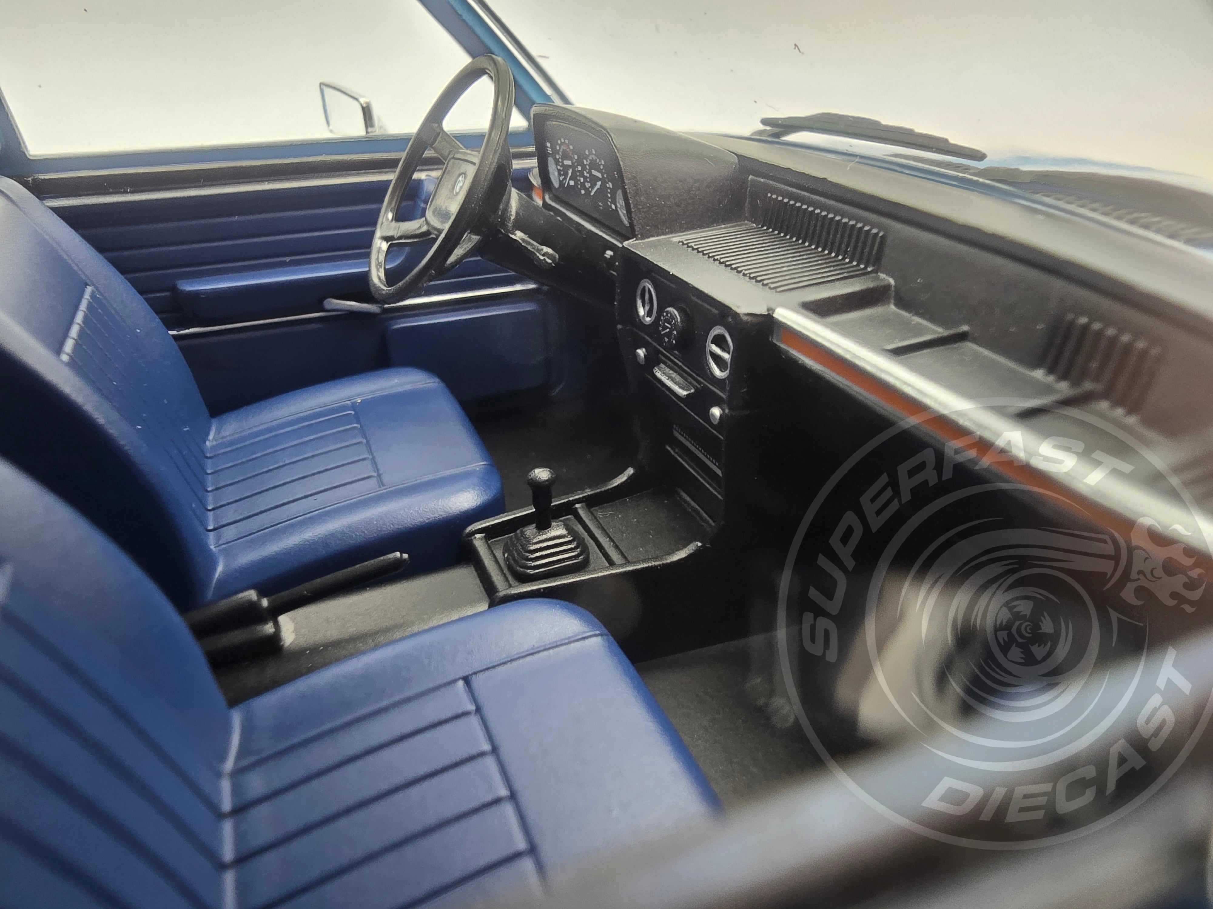 MCG 1:18 Scale Diecast Model Car - 1973 BMW 5 Series (E12), Blue - MCG18541