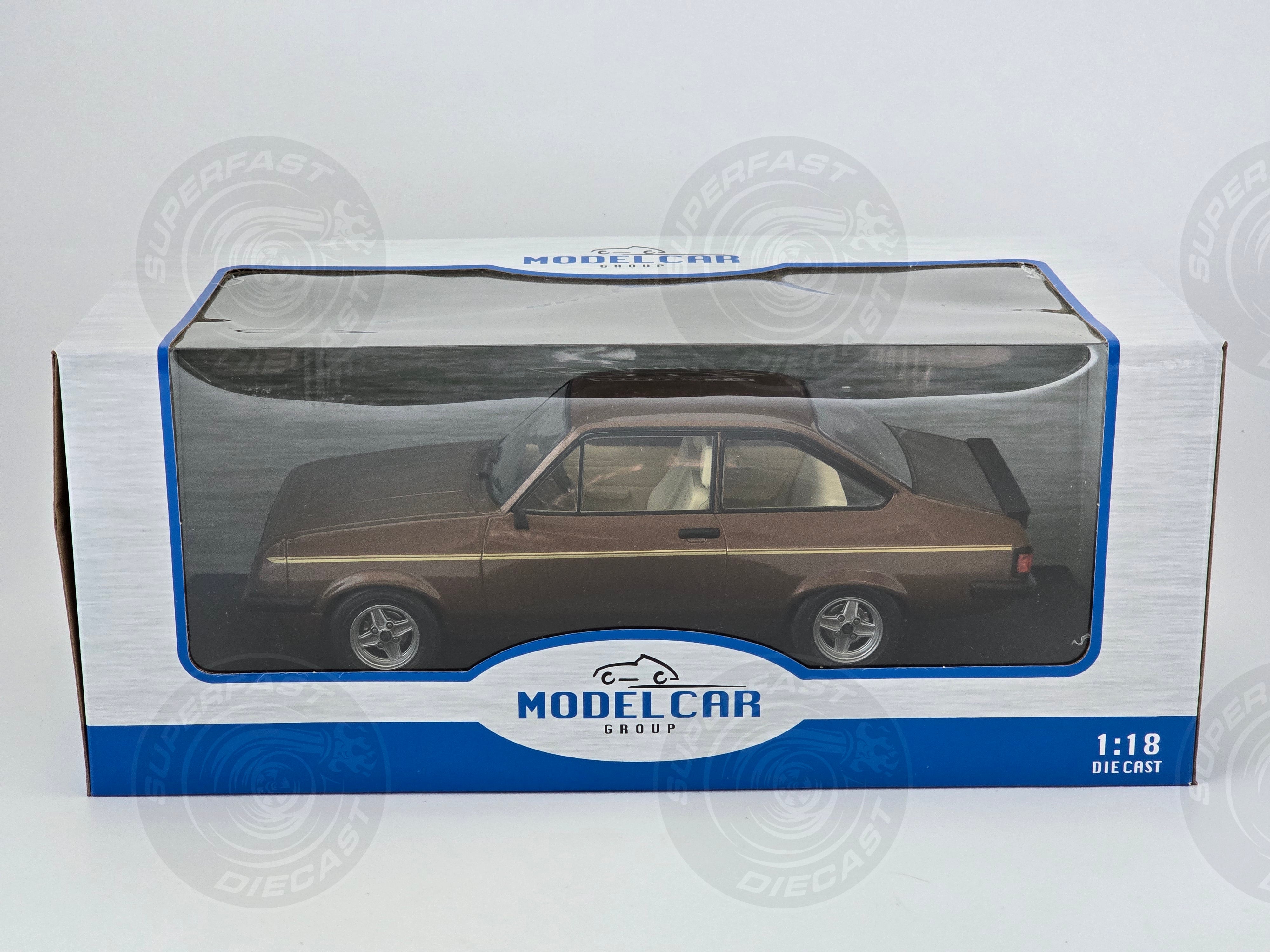 MCG 1:18 Scale Diecast - Ford Escort Mk2 RS 2000 Henry Ford Jnr, Brown- MCG18530