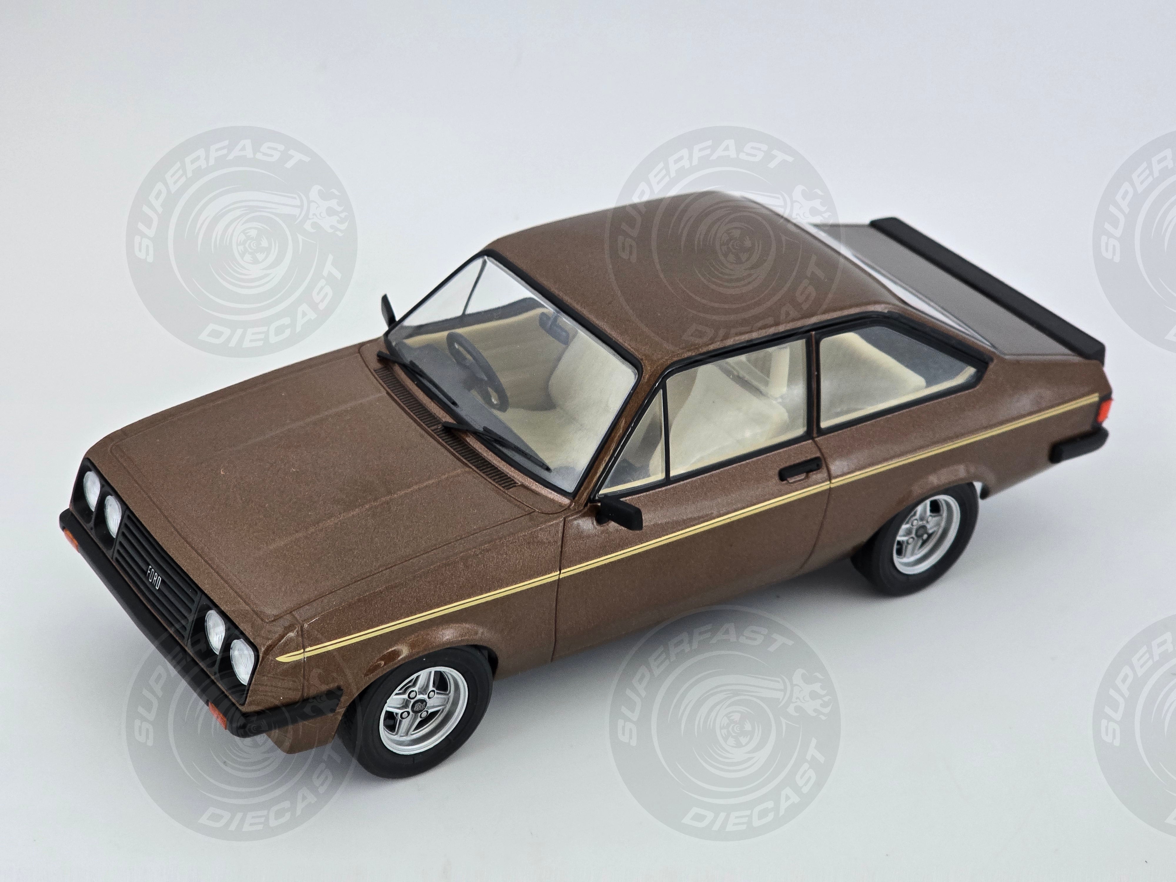 MCG 1:18 Scale Diecast - Ford Escort Mk2 RS 2000 Henry Ford Jnr, Brown- MCG18530
