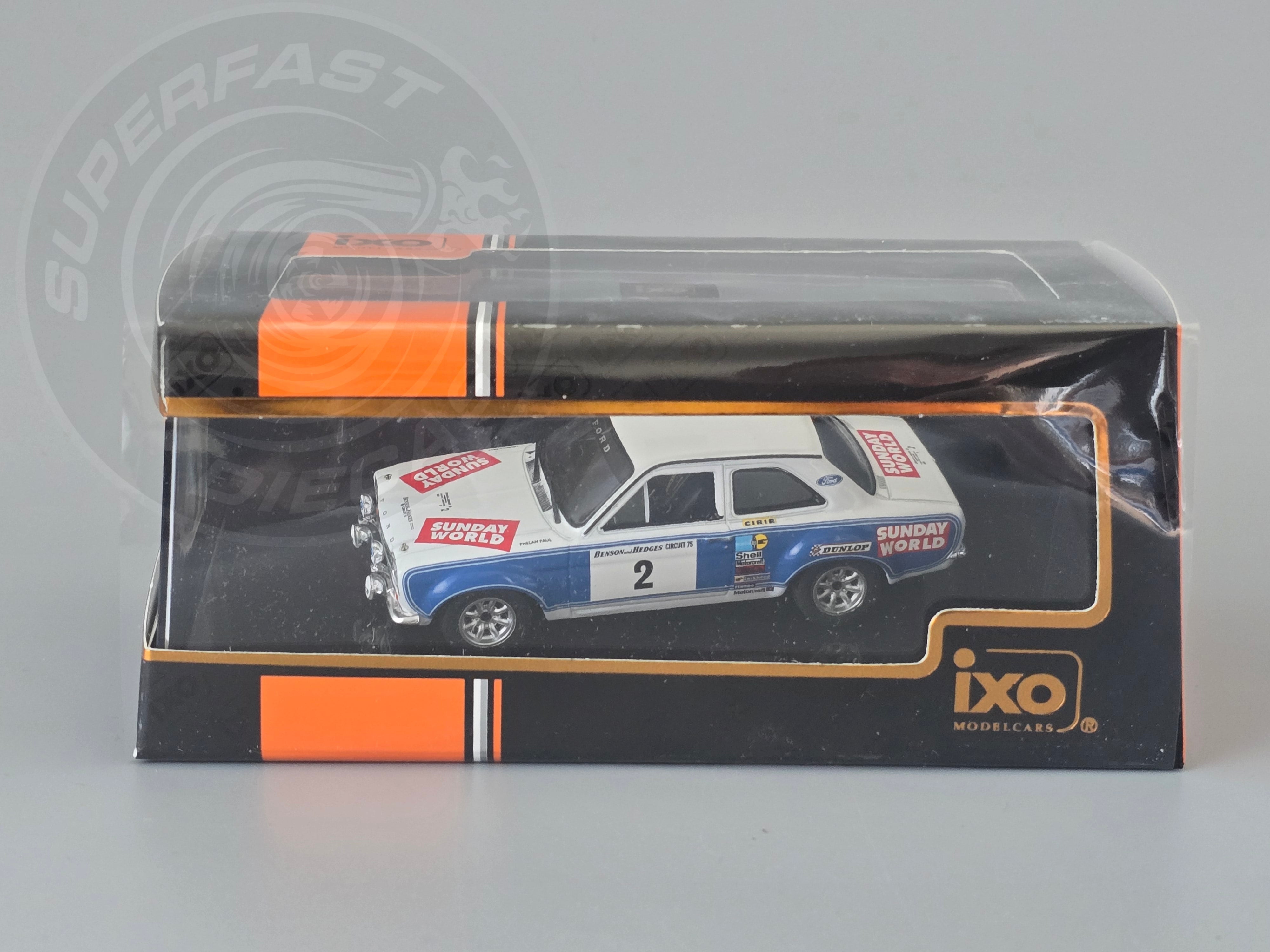 IXO 1:43 Scale Diecast - Ford Escort Mk1 RS 1600 #2 B.Coleman - P.Phelan Circuit of Ireland 1975 - RAC438.22