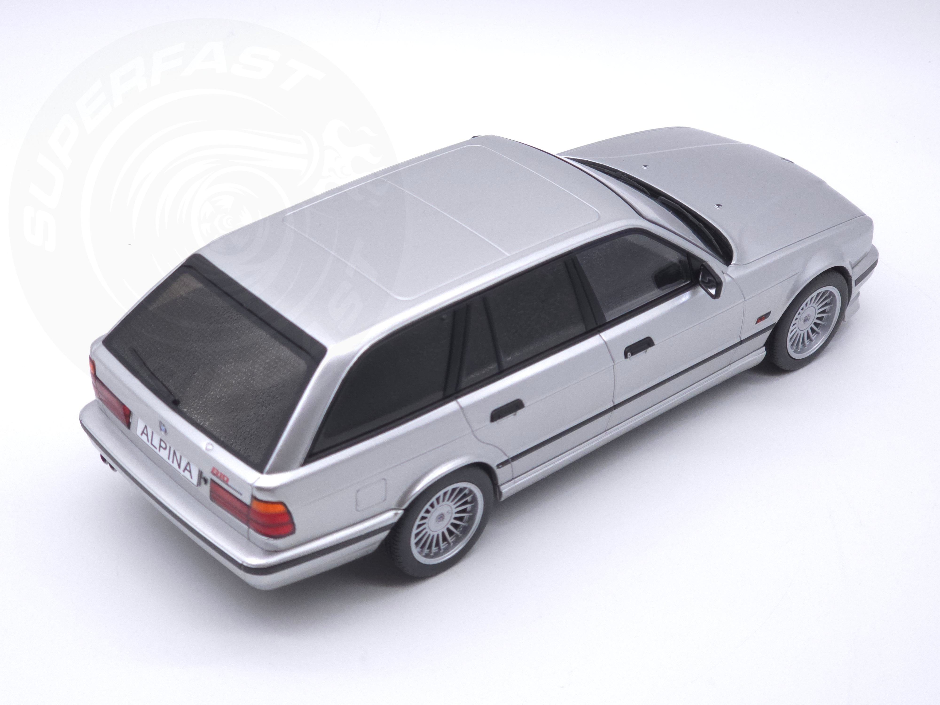 MCG 1:18 Scale Diecast Model Car - 1991 BMW Alpina B10 (E34) 4, 6 Touring, Silver - MCG18332