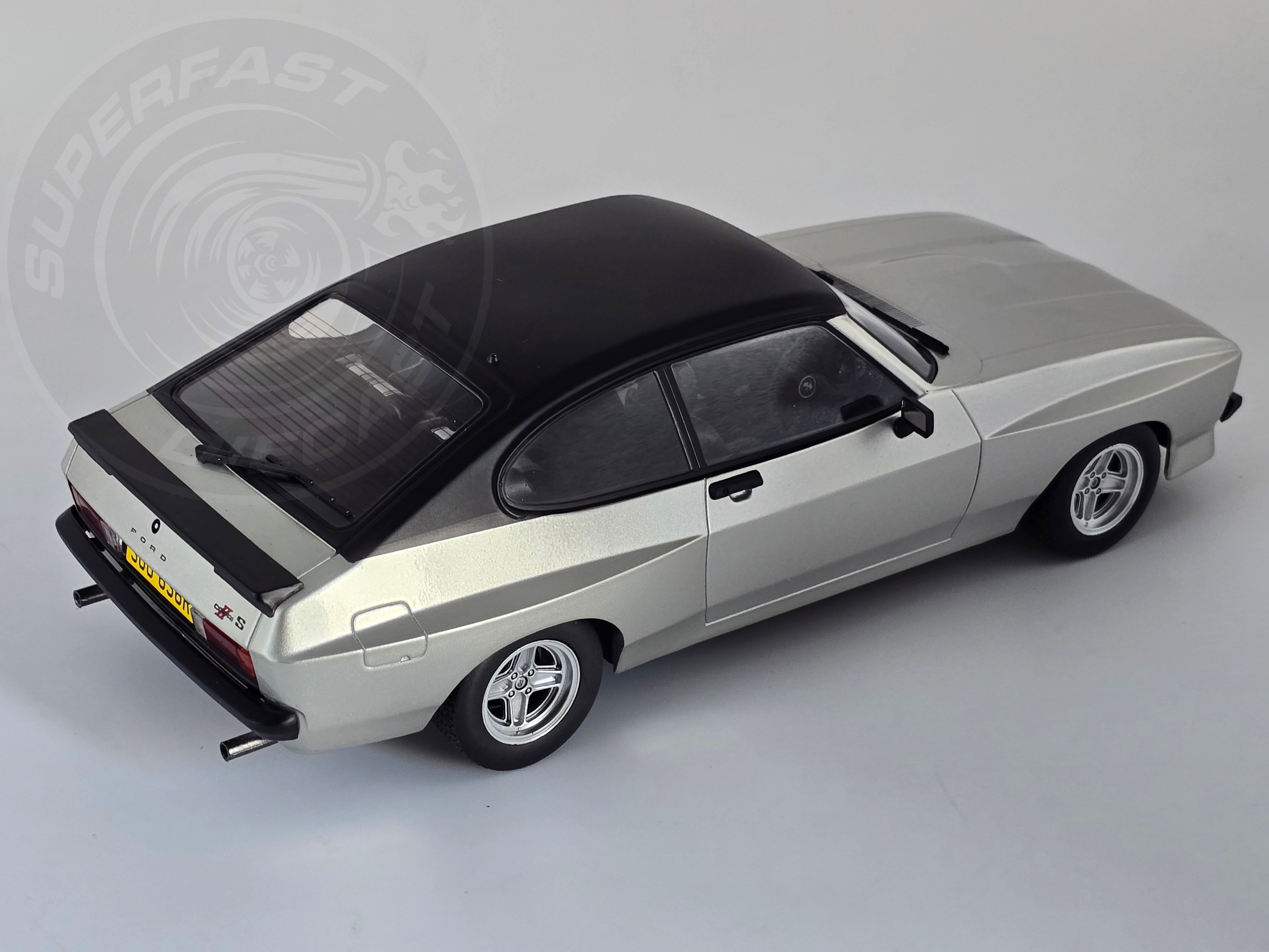 MCG 1:18 Scale Diecast 1975 Ford Capri MK2 X-Pack, Silver, RHD (The Professionals)