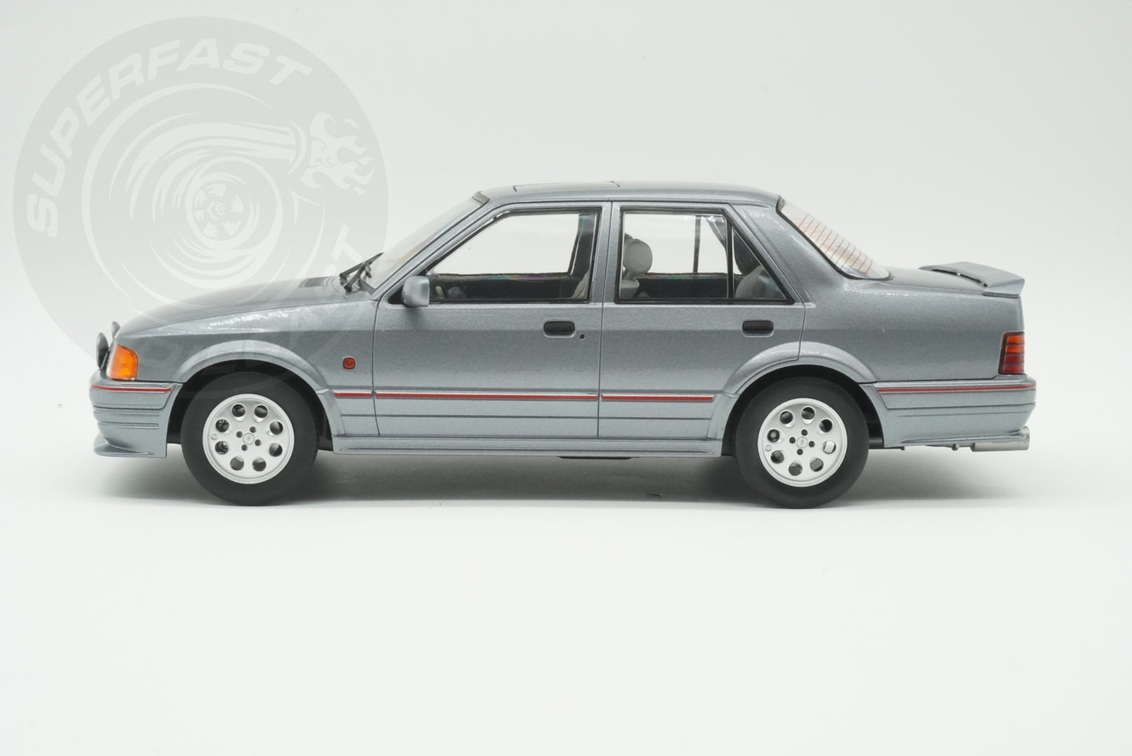 MCG 1:18 Scale Diecast - Ford Orion Mk II LHD with RS Bodykit, Grey - MCG18489