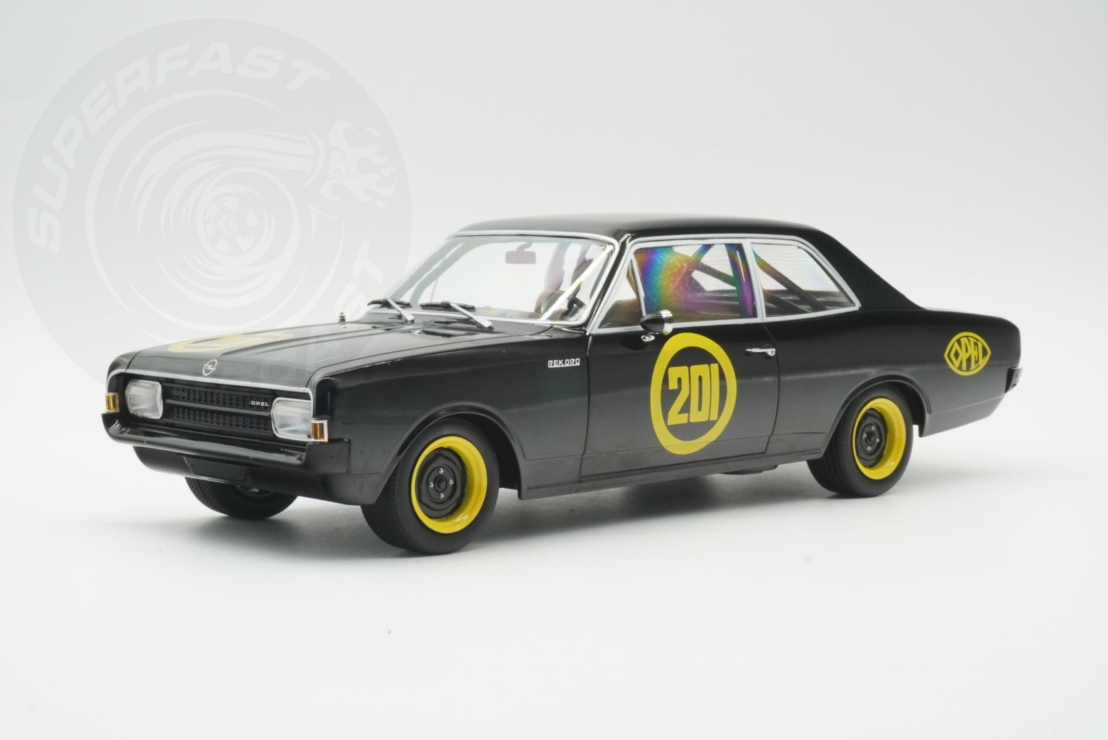 MCG 1:18 Scale Diecast - 1967 Opel Rekord C, Black - MCG18560