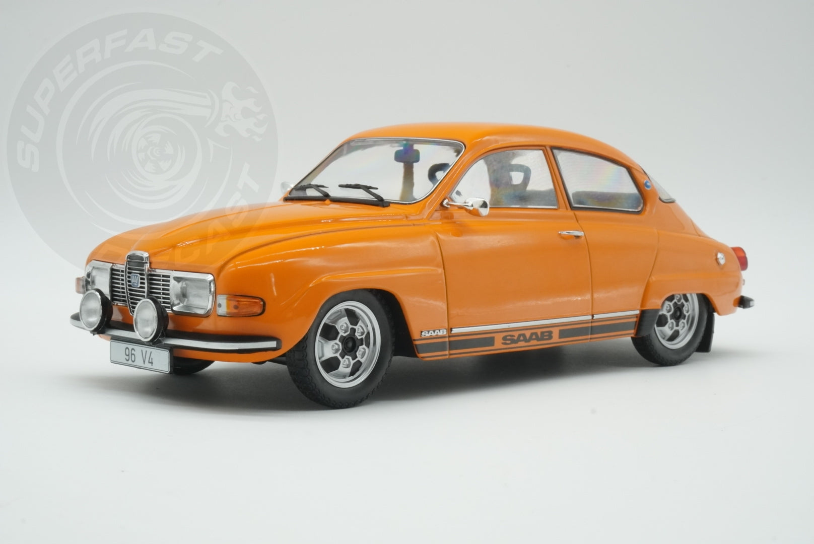 MCG 1:18 Diecast - 1970 Saab 96 V4, Orange - MCG18654