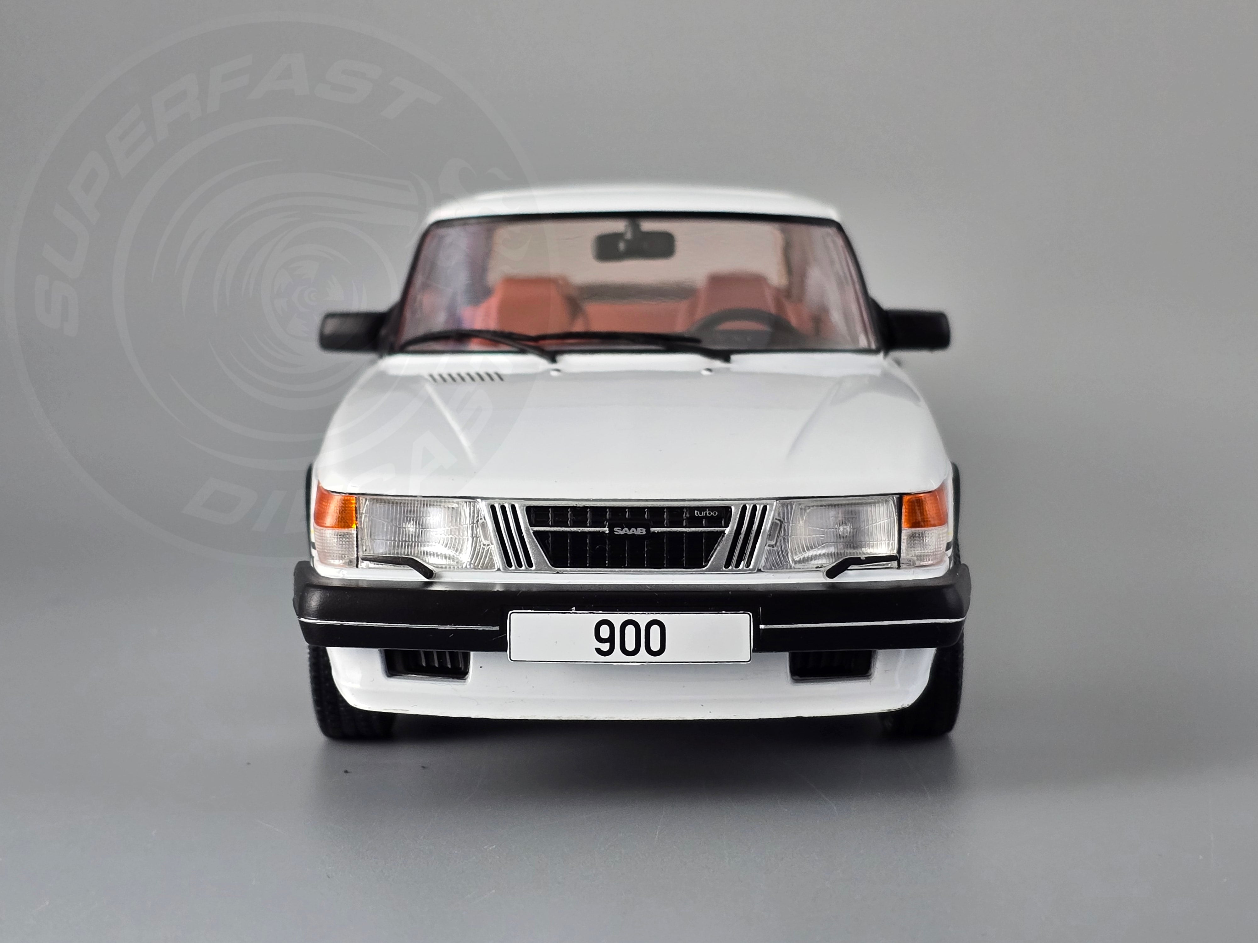 MCG 1:18 Scale Diecast - 1981 Saab 900 Turbo in White - MCG18339