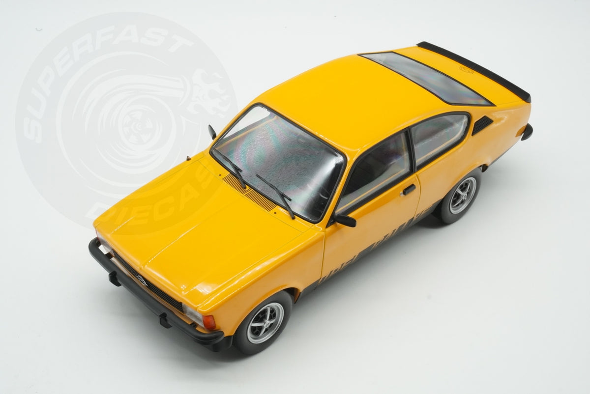 Norev 1:18 Scale Diecast Model Car - 1978 Opel Kadett C Coupe 2.0 E Rallye in Brilliant Ochre - 183659