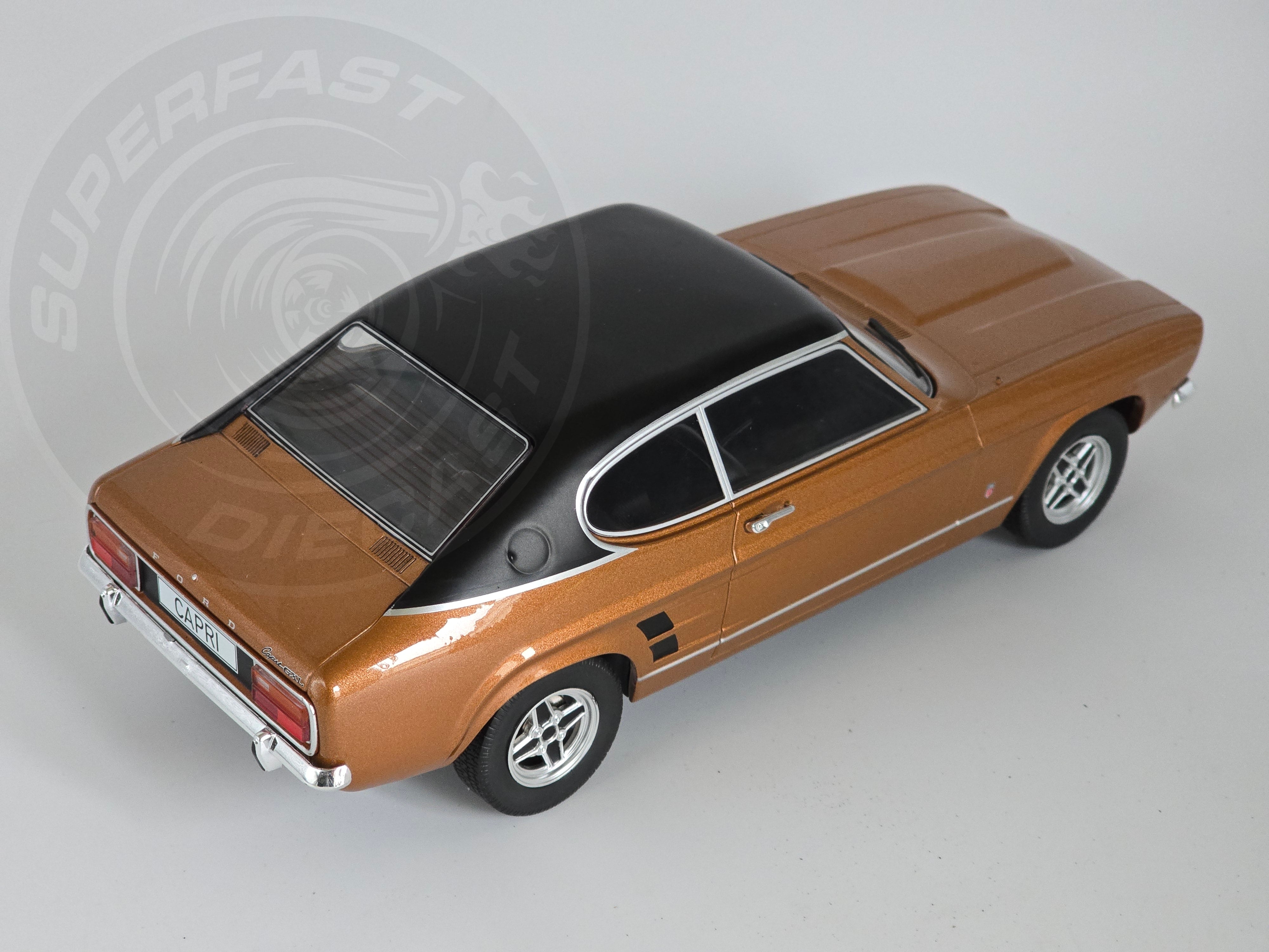 MCG 1:18 Scale Diecast 1970 Ford Capri MK1 GLX, Brown/Black - MCG18537