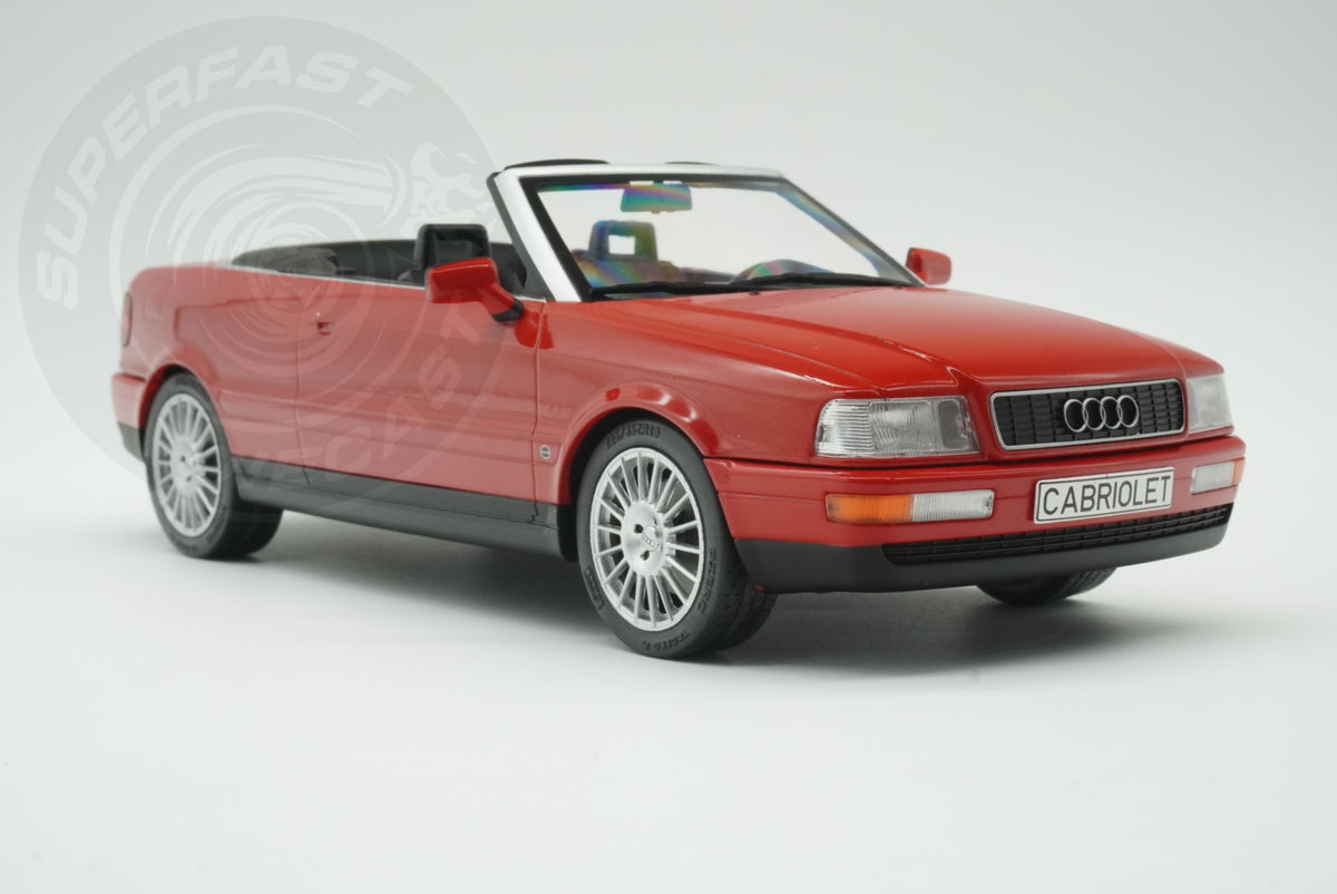 MCG 1:18 Scale Diecast - 1991 Audi 80 Cabriolet, Red - MCG181224