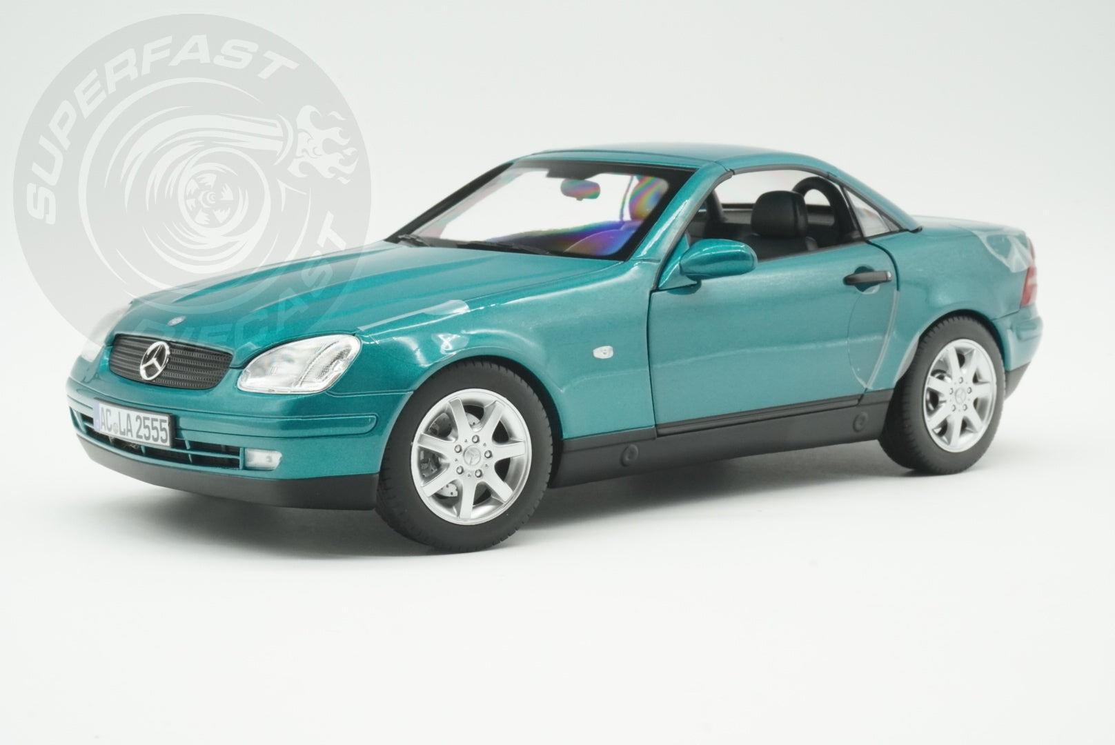 Norev 1:18 Scale Diecast Car - 1996 Mercedes Benz SLK, Vivianit Green - 183021